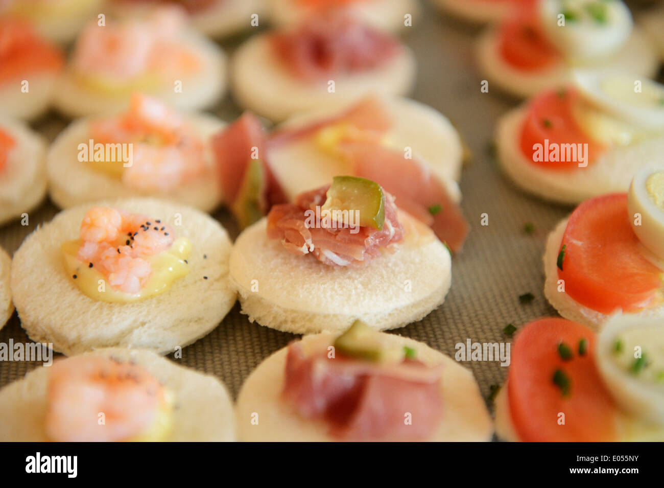 Stock photo of hors d'oeuvres being served at a celebration Stock Photo