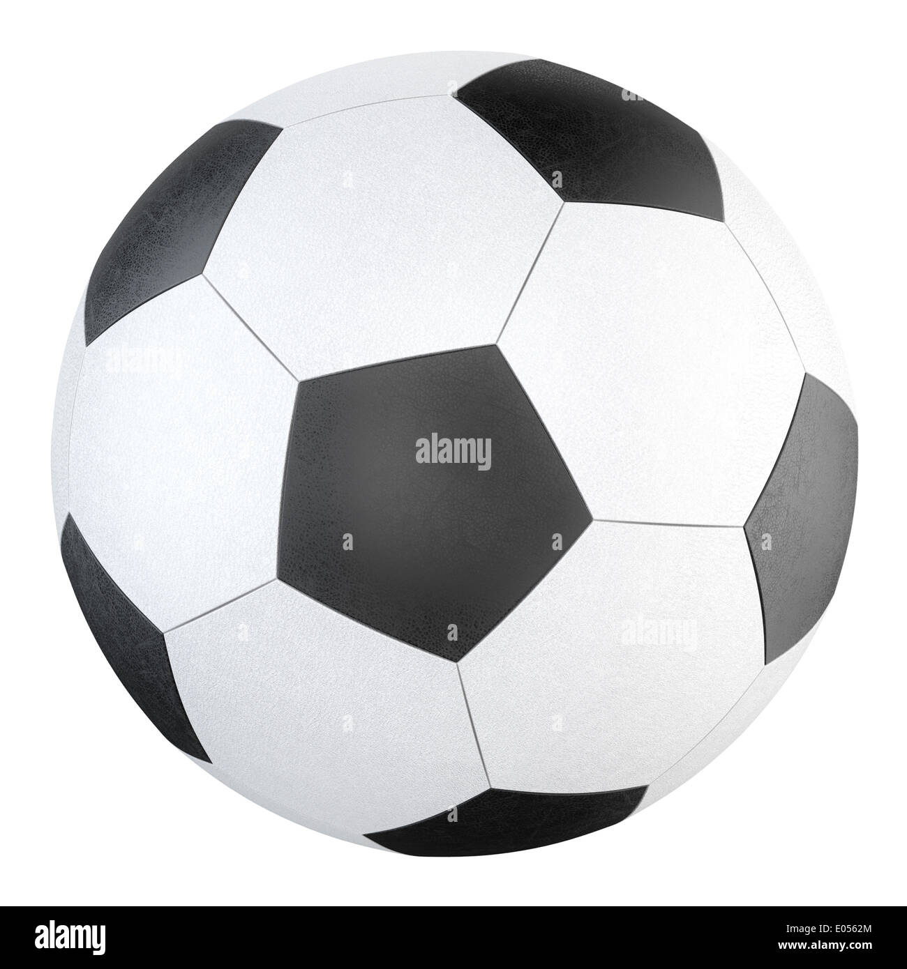 leather soccer ball isolated on white background Stock Photo - Alamy