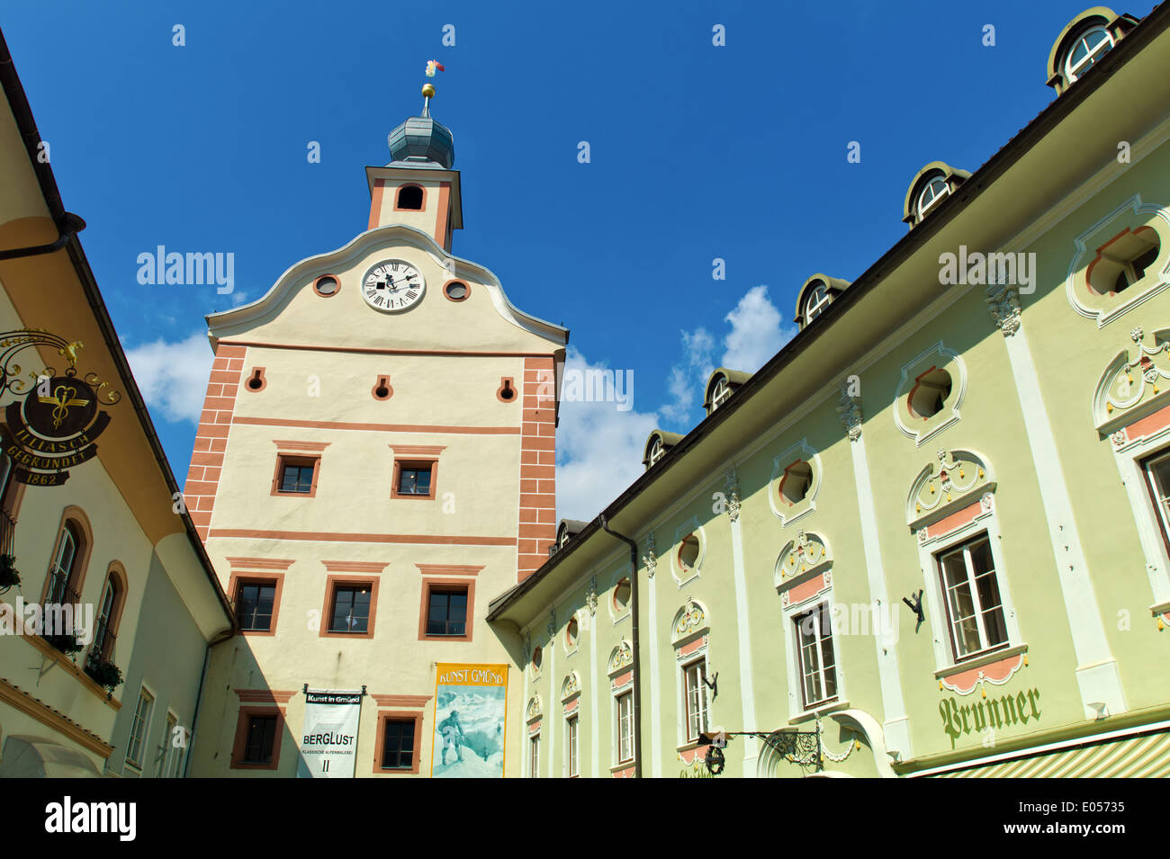 Place in Gmuend, Carinthia, Austria, Platz in Gmuend, Kaernten, oesterreich Stock Photo
