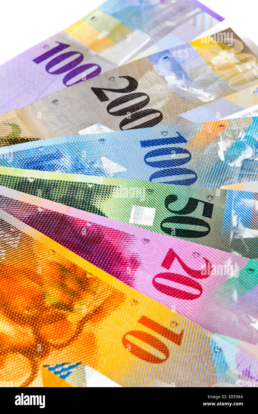 Swiss franc, Schweizer Franken Stock Photo