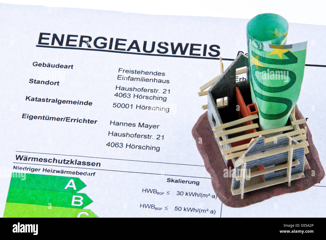 Shell House With Energiepass Energy Identity Card For Germany