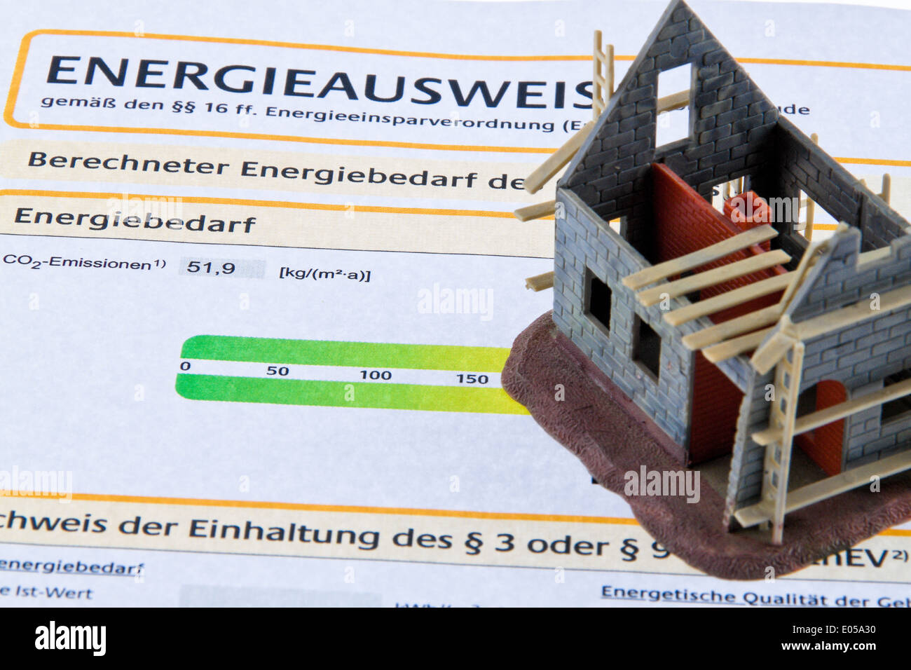 Shell House With Energiepass Energy Identity Card For Germany