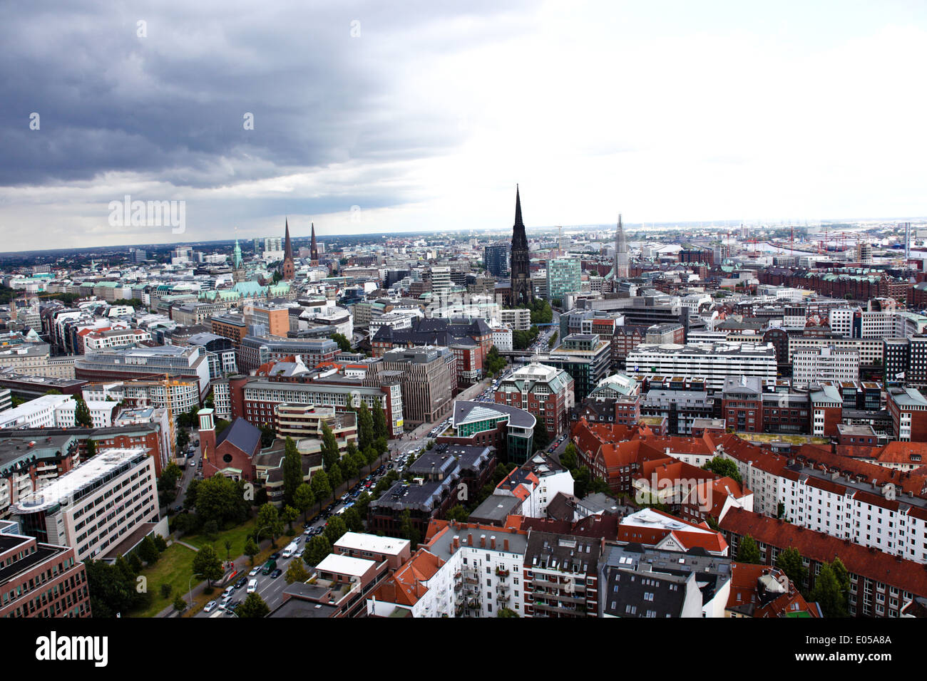 View Germany Europe Hamburg countries trips skyline town town view city travel town tourism tourism German to German ones Ansich Stock Photo