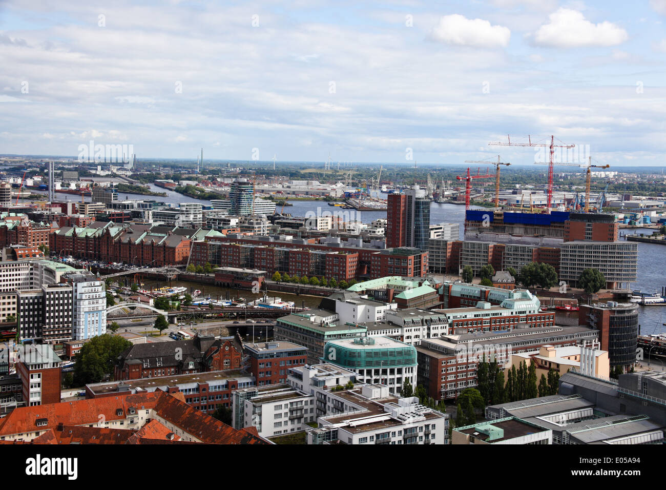 View architecture Germany Europe Hamburg city centre countries trips skyline memory town town town view city travel town tourism Stock Photo