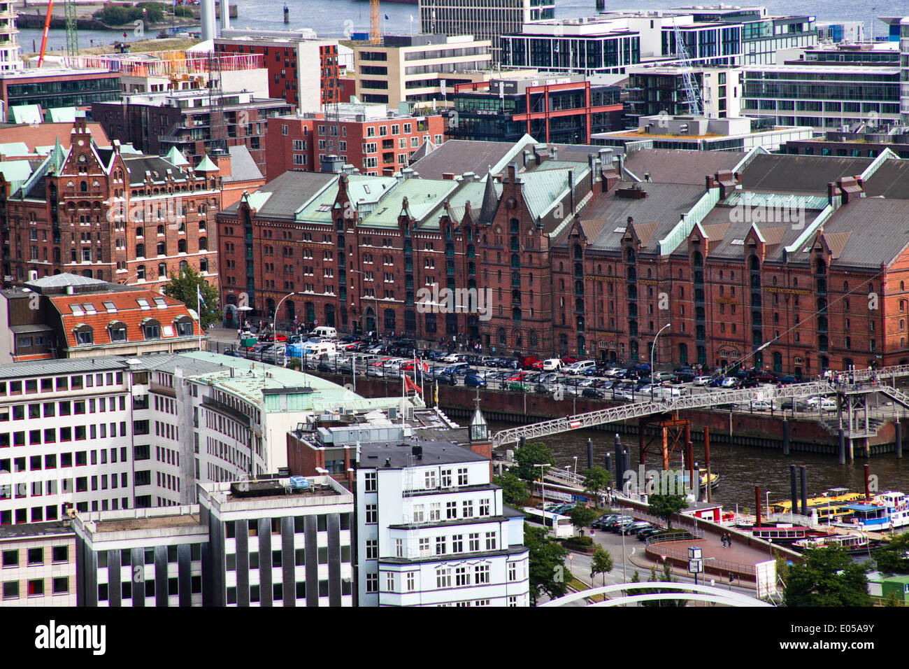 View architecture Germany Europe Hamburg city centre countries trips skyline memory town town town view city travel town tourism Stock Photo