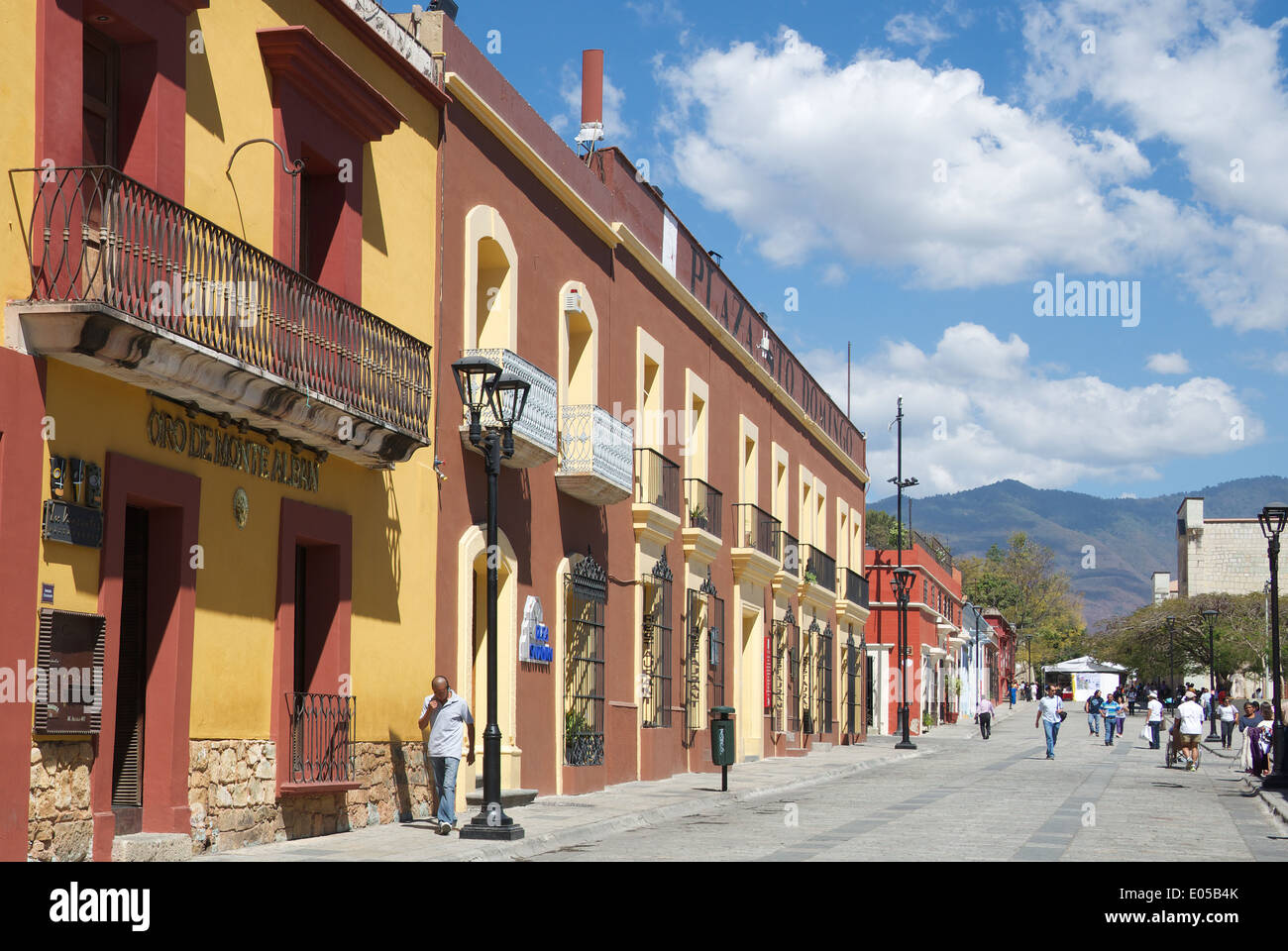 Macedonio Alcala pedestrianised street Oaxaca City Mexico Stock Photo