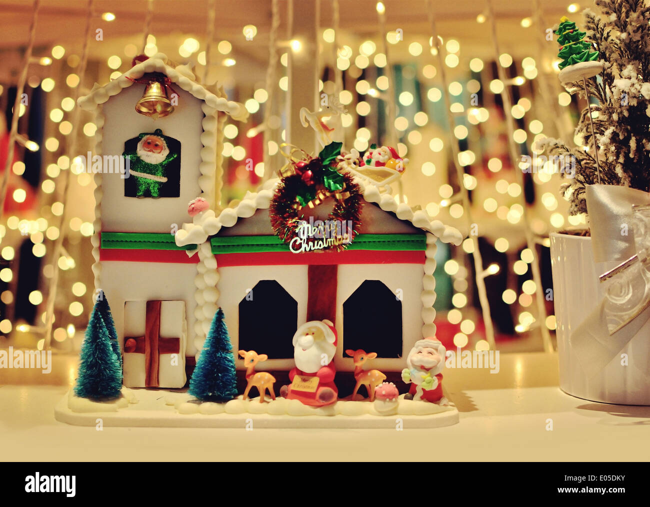 Christmas house decoration Stock Photo - Alamy