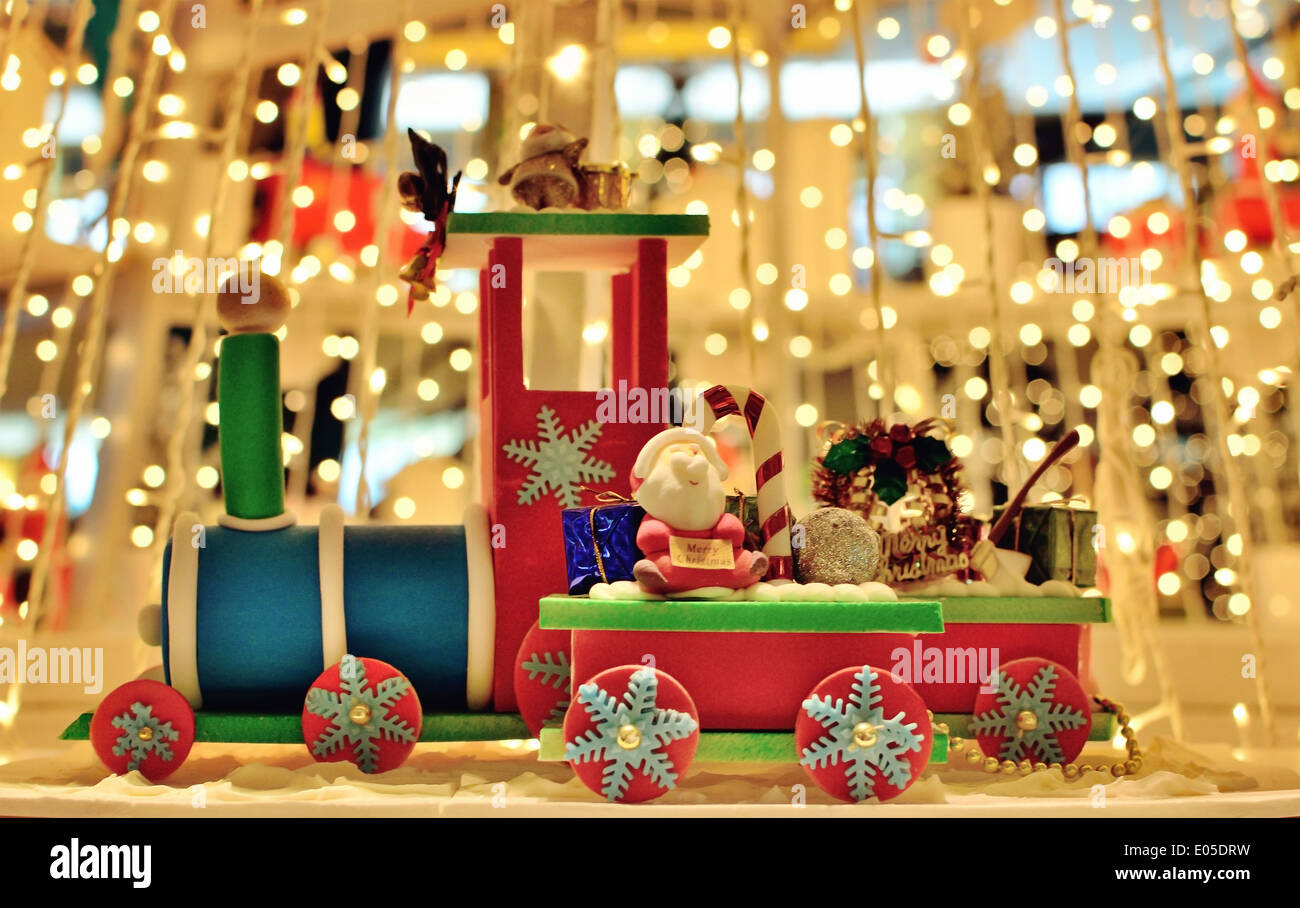Christmas train decoration Stock Photo  Alamy