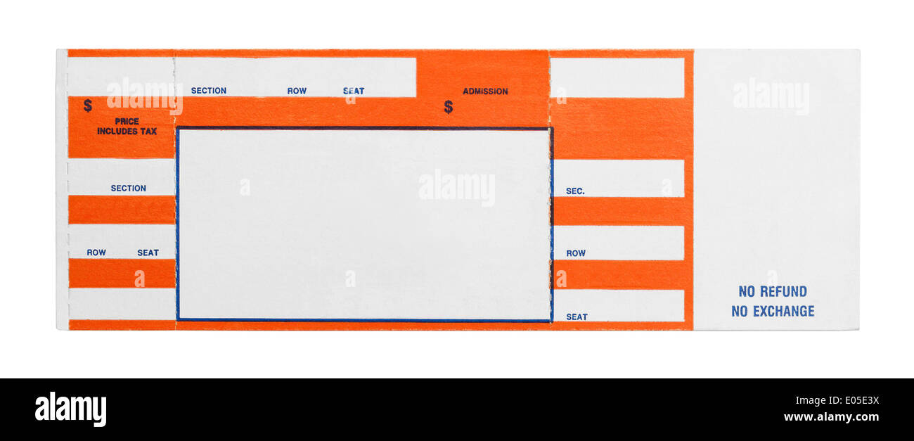 Blank ticket hi-res stock photography and images - Alamy