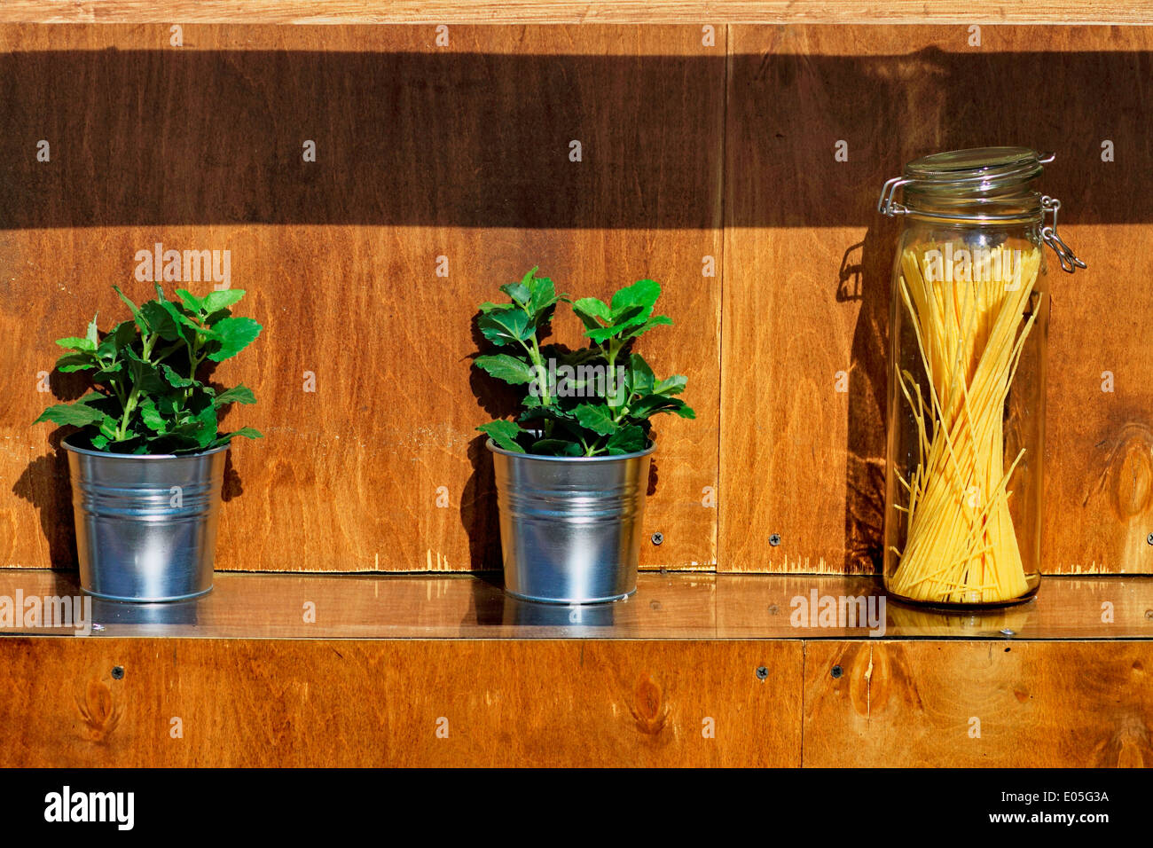 The items on the shelf Stock Photo Alamy