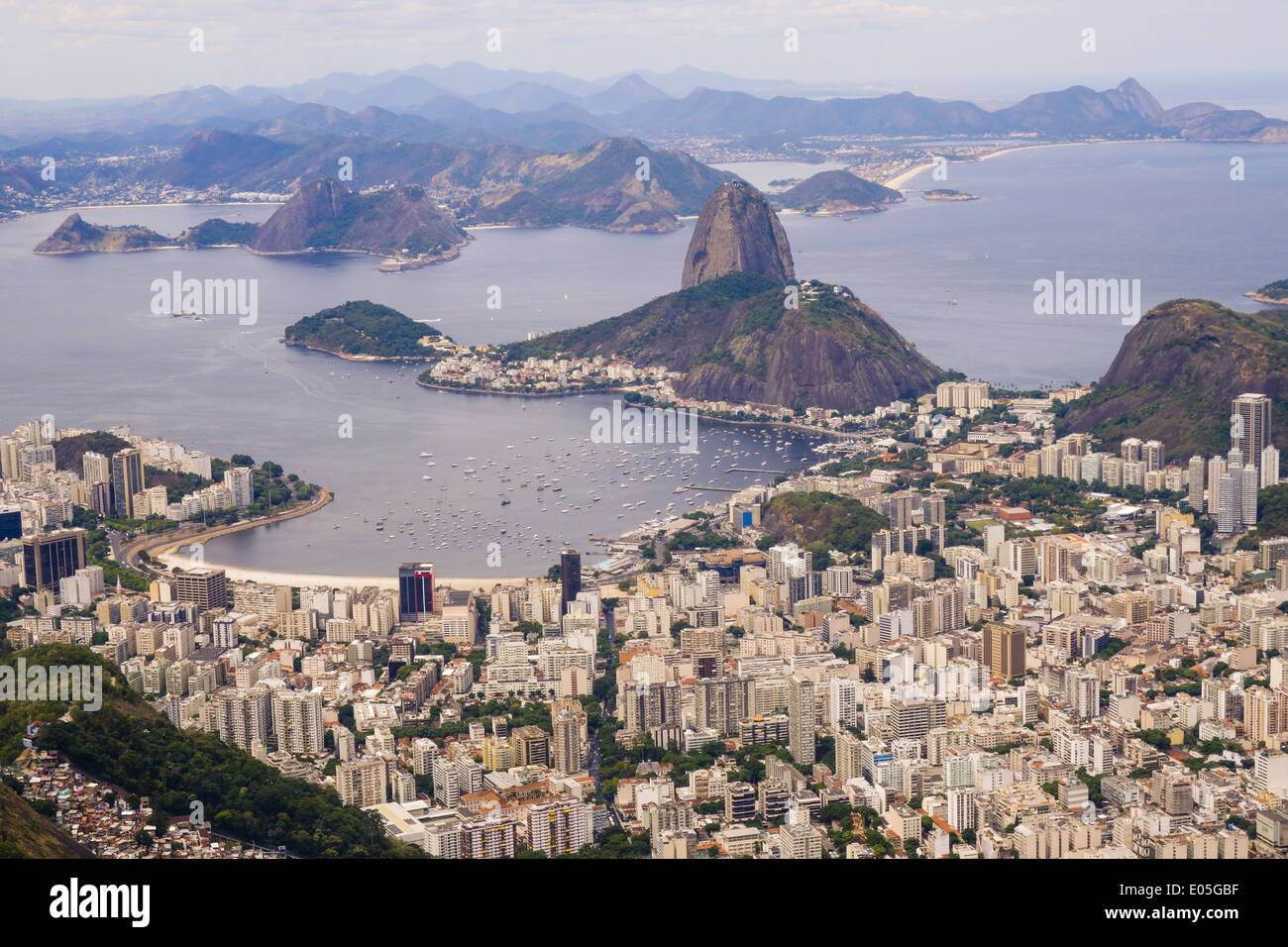 Rio de Janeiro, Corcovado, sugar loaf, Botafogo, Brazil Stock Photo