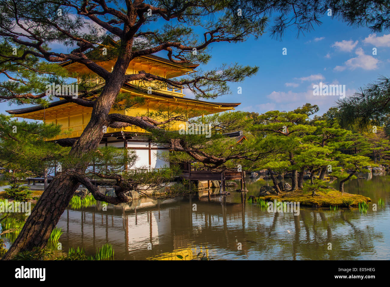 Kinkaku-ji or Temple of the Golden Pavilion, Kyoto, Japan Stock Photo