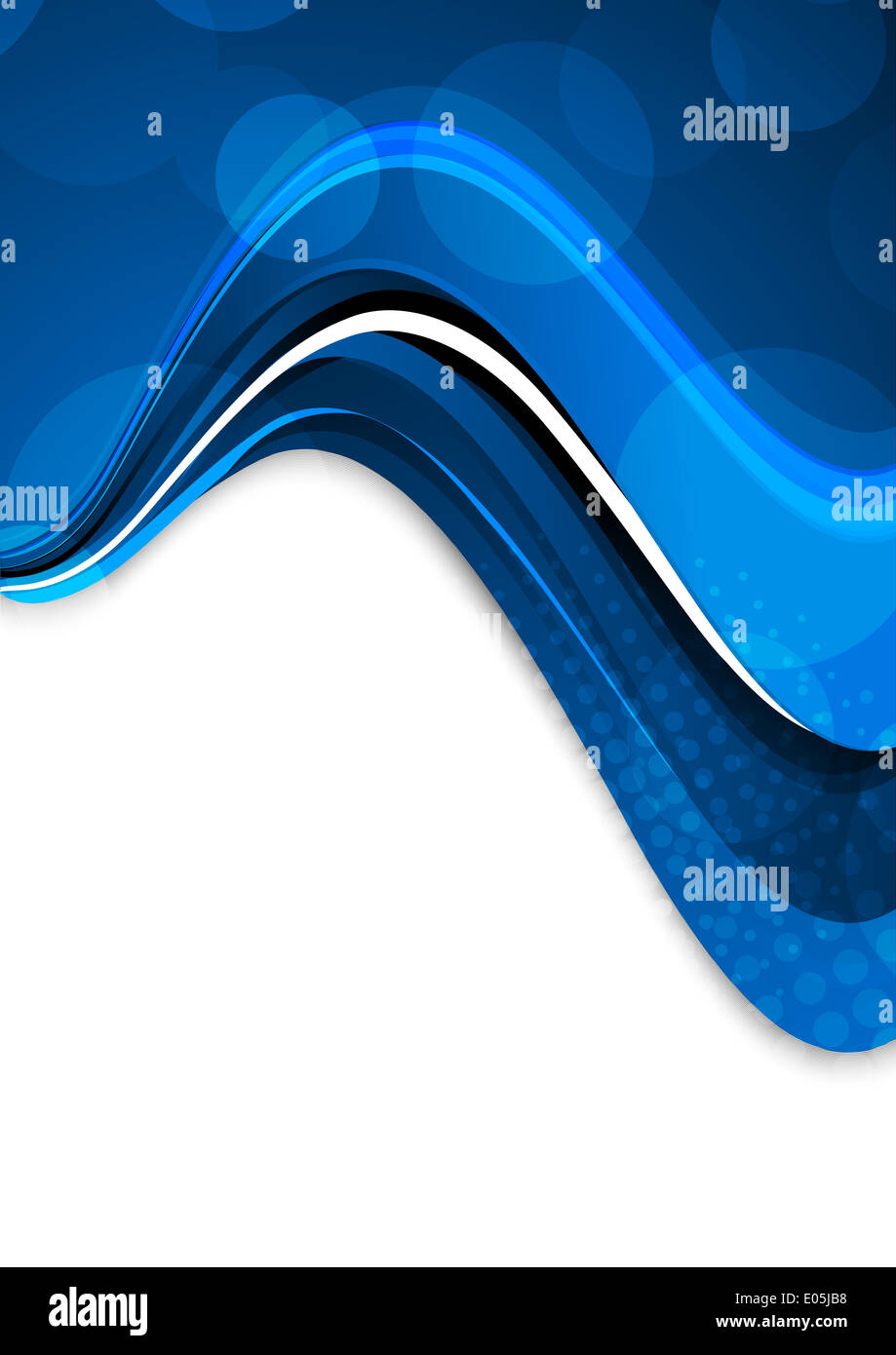 Abstract blue wavy background. Bright colorful illustration Stock Photo ...