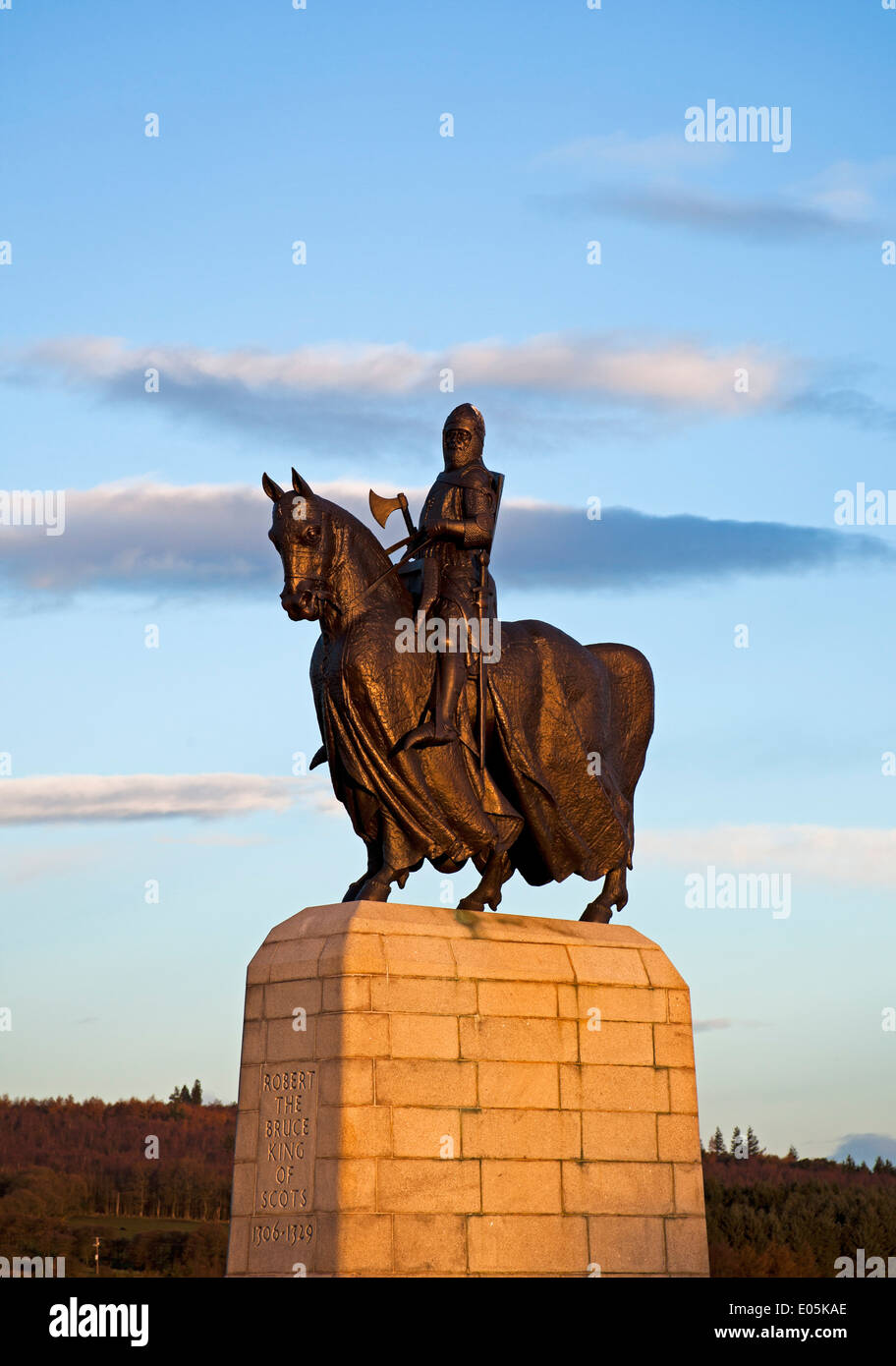 Robert the Bruce statue Bannockburn, Stirling Scotland UK Stock Photo