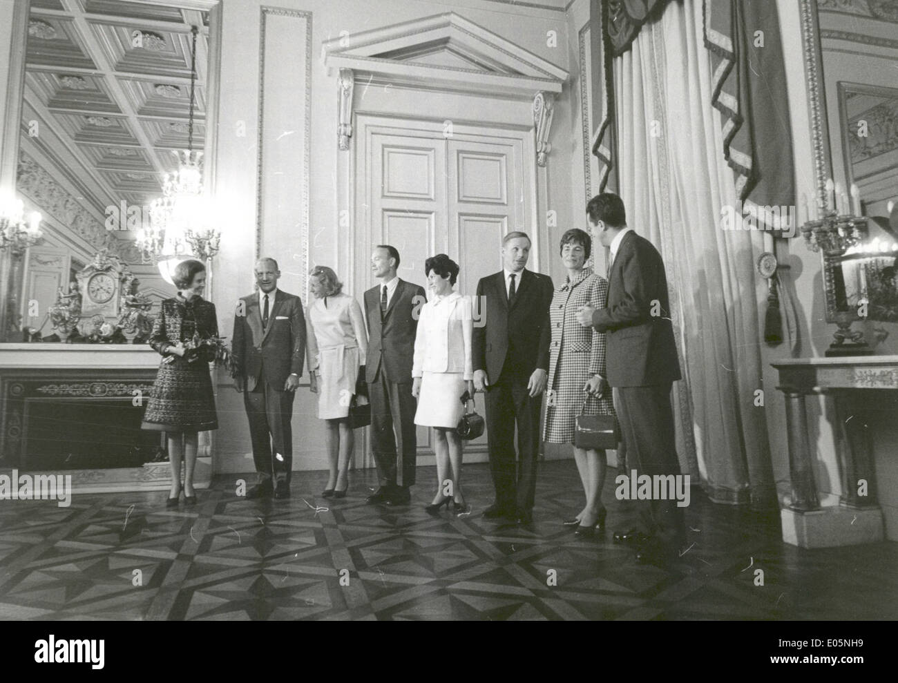 Apollo 11 Astronaust Welcomed to Royal Palace in Brussels, Belgium Stock Photo