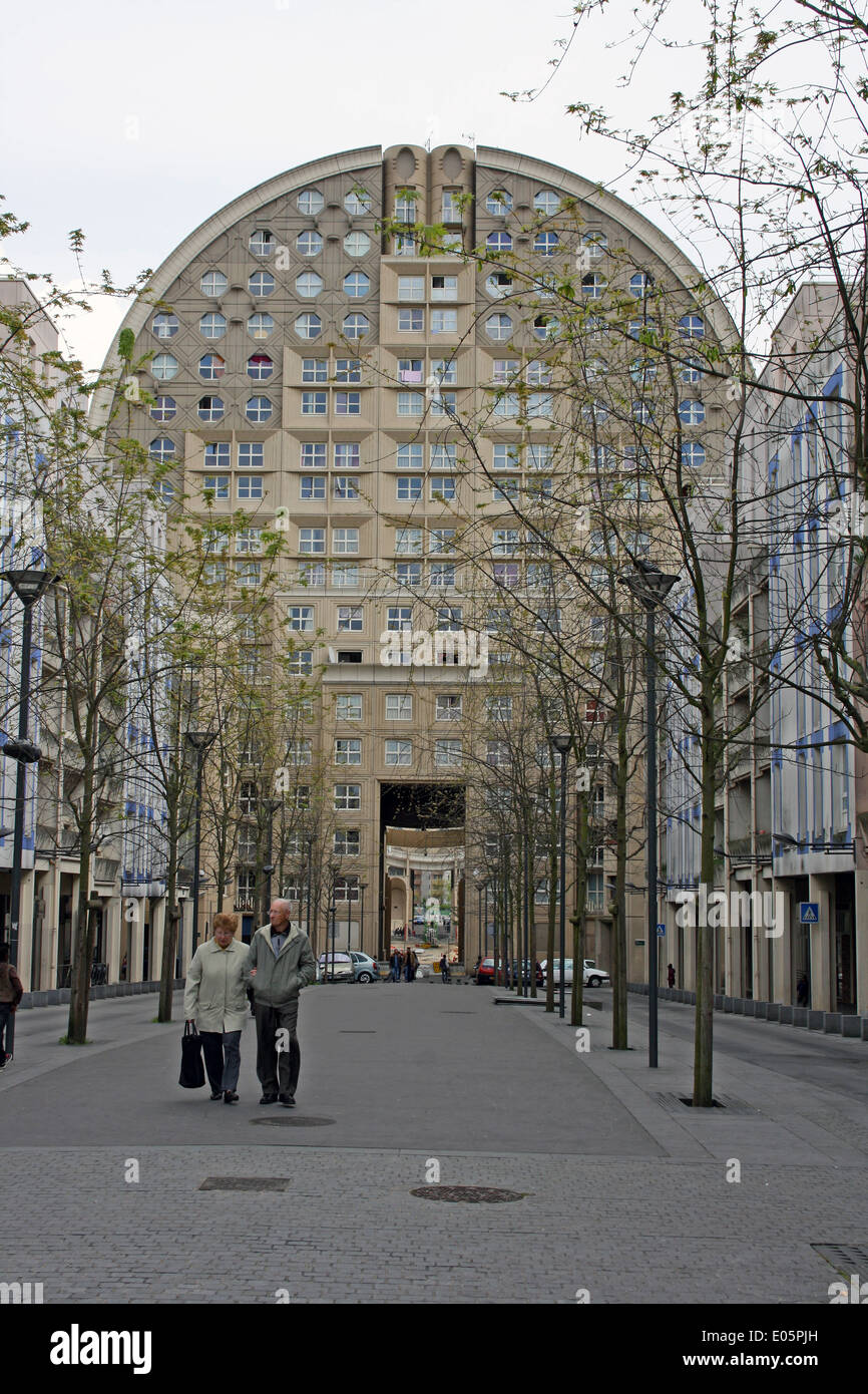 Les Arenes de Picasso, Social housing, France Stock Photo