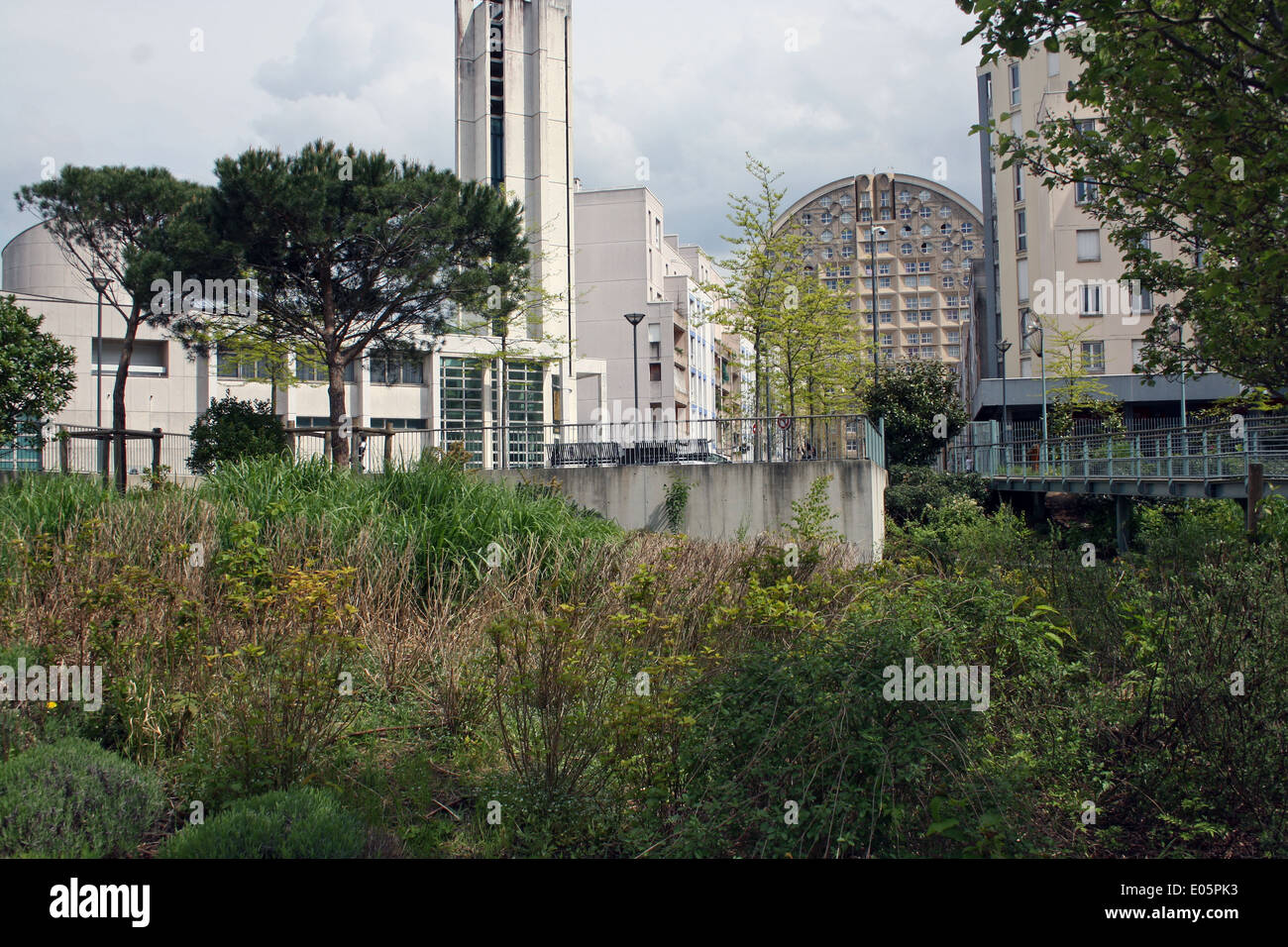 Les Arenes de Picasso, Social housing, France Stock Photo