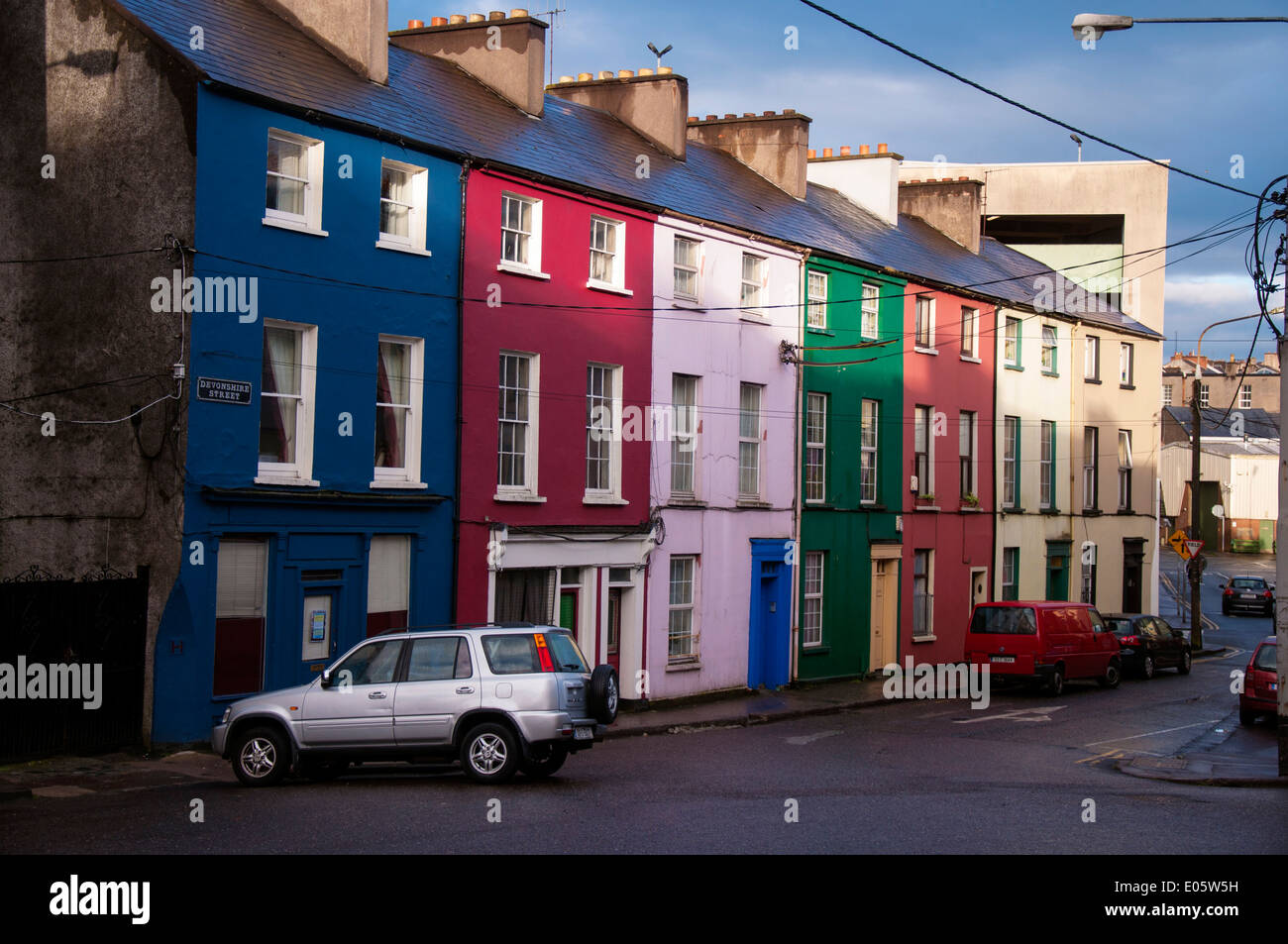 Colourful houses in Devonshire Street Cork City Ireland Stock Photo Alamy