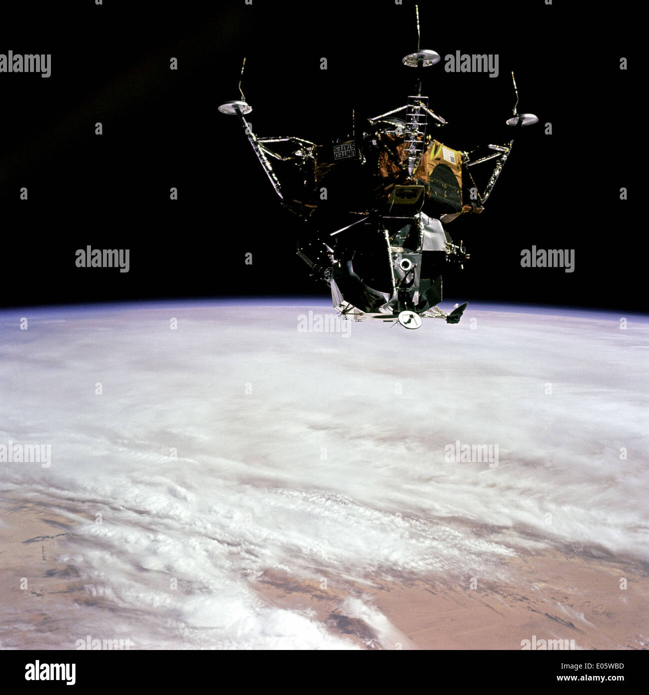 Spider Lunar Module The Lunar Module, nicknamed 'Spider', from Apollo 9 is depicted in ...