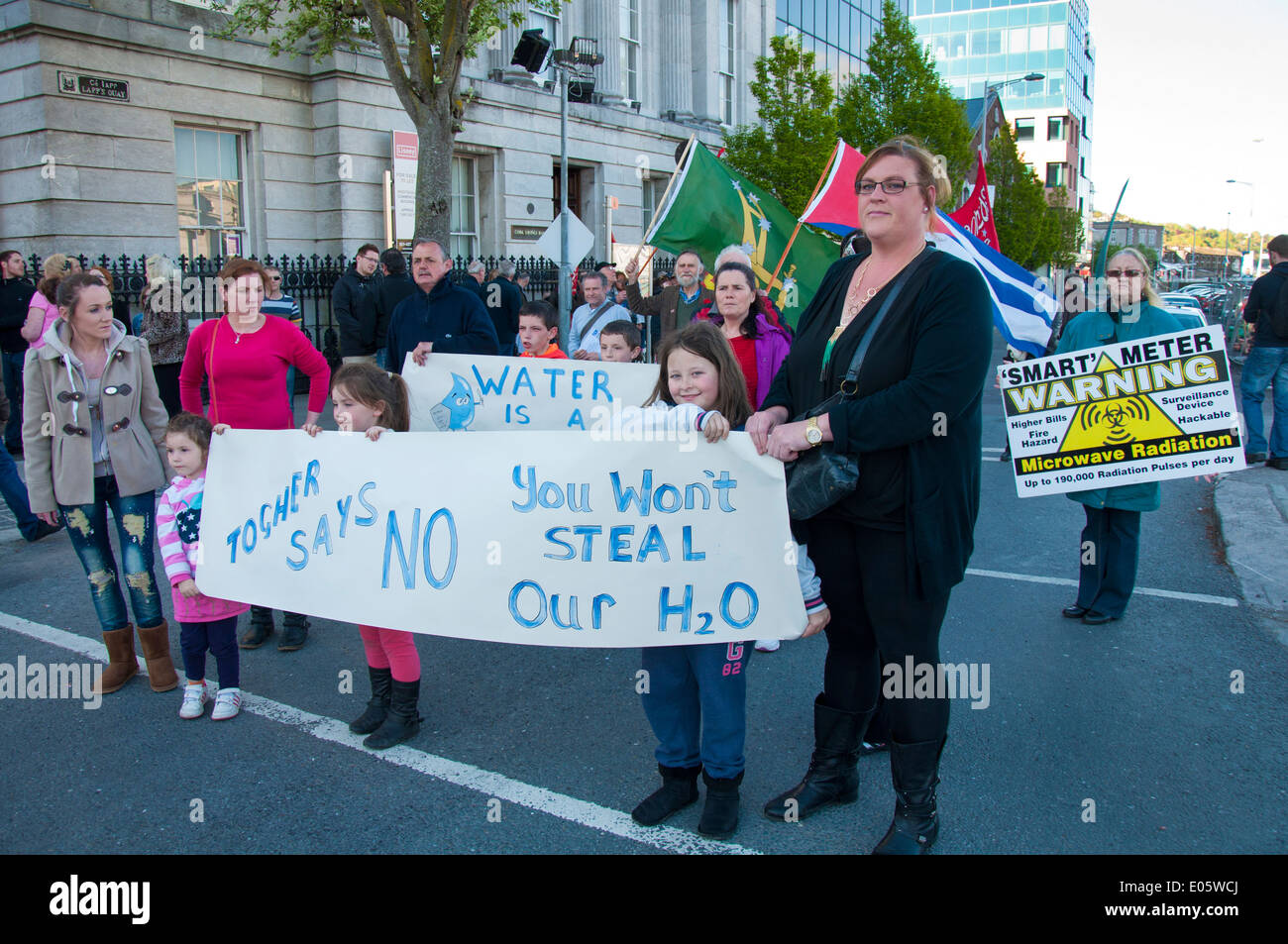 Demonstration in Cork City against Water Charges and metering Stock Photo