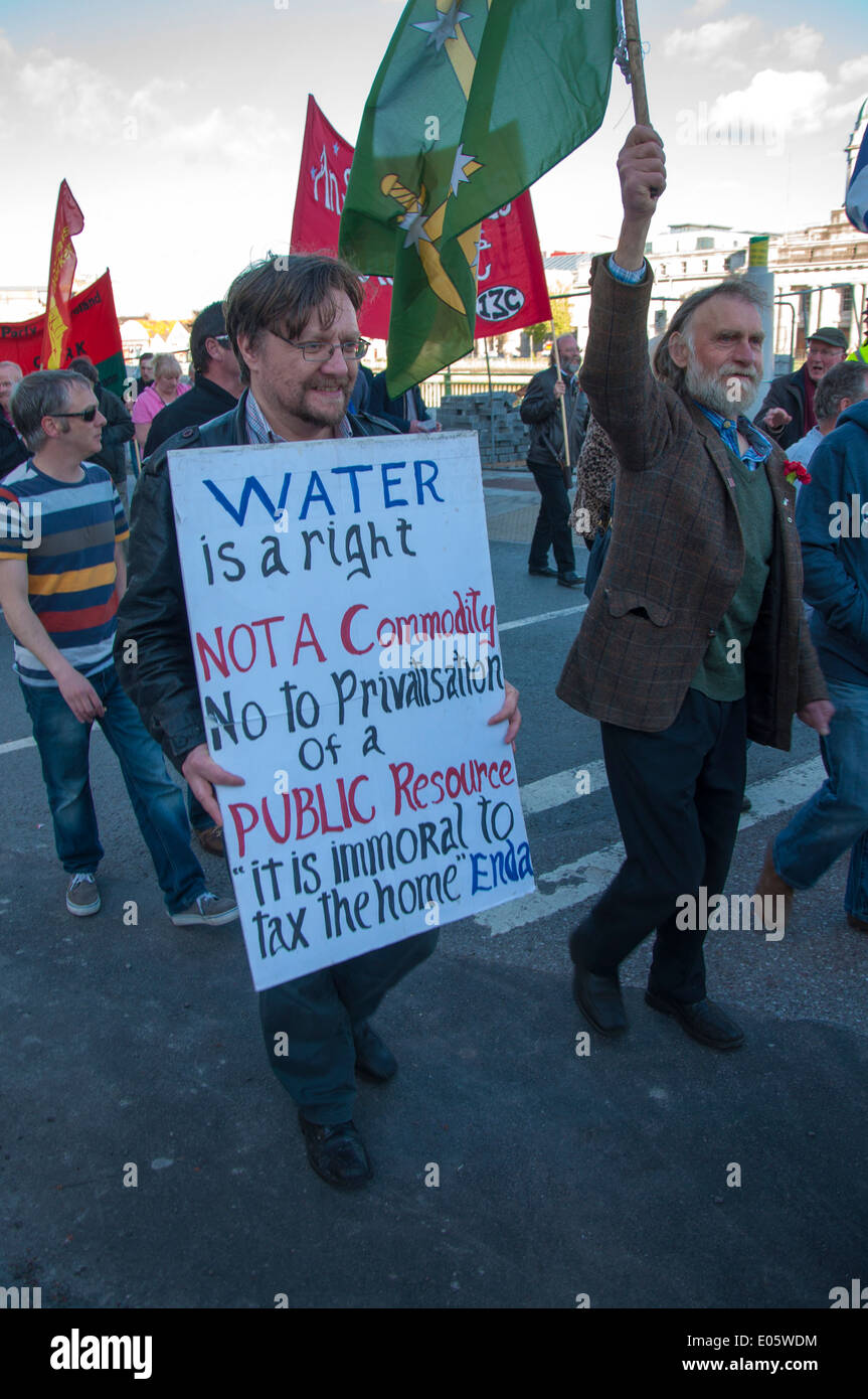 Demonstration in Cork City against Water Charges and metering Stock Photo