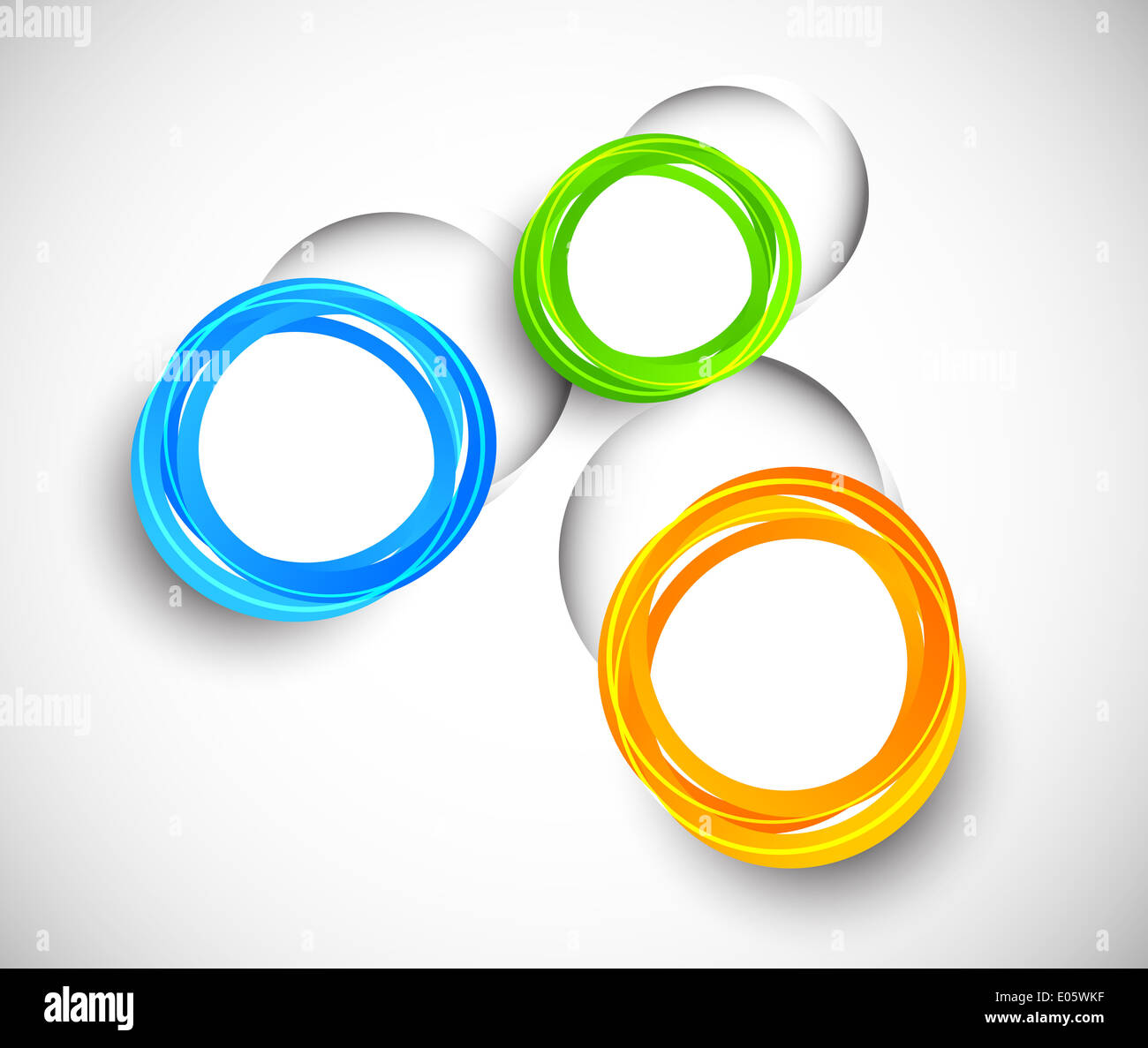 Background with colorful cut out circles Stock Photo - Alamy