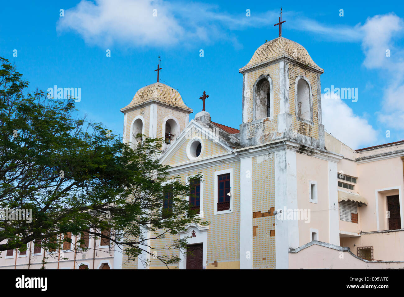 Church in historic center of Sao Luis (UNESCO World Heritage site), Maranhao State, Brazil Stock Photo