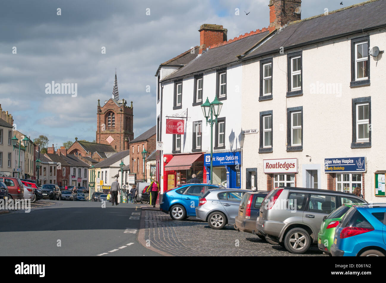 Front Street Brampton town centre, Cumbria north west England UK Stock