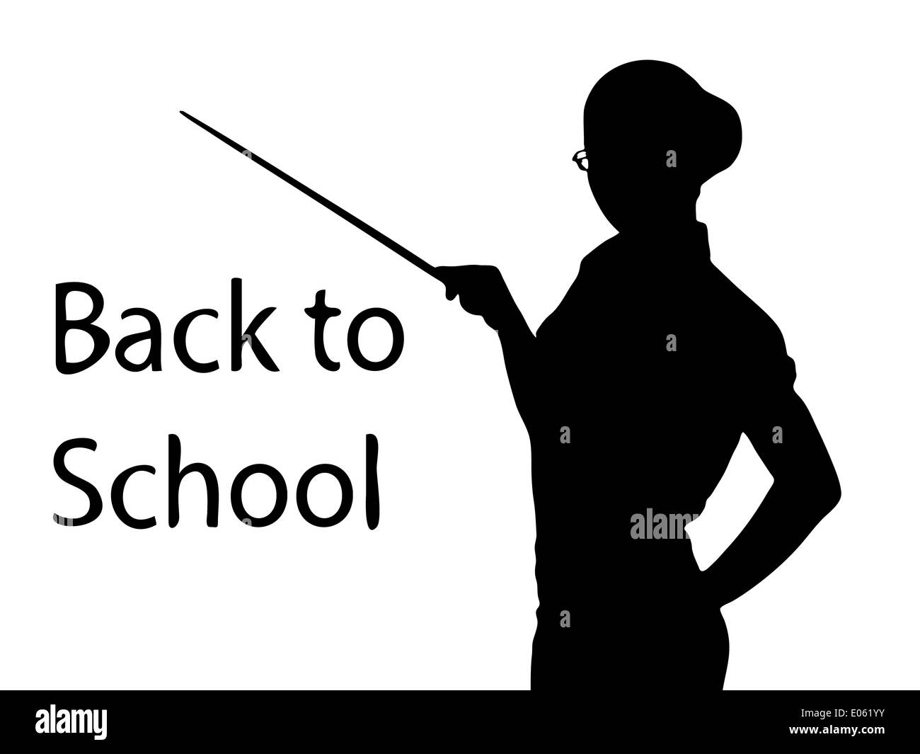 Pretty Teacher with a Pointer Isolated on White Background Stock Photo ...