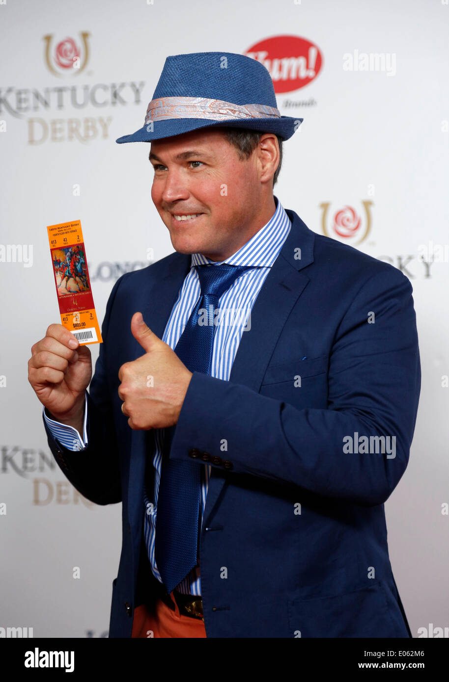 Louisville, KY, USA. 3rd May, 2014. Jeff Corwin holds his ticket on the