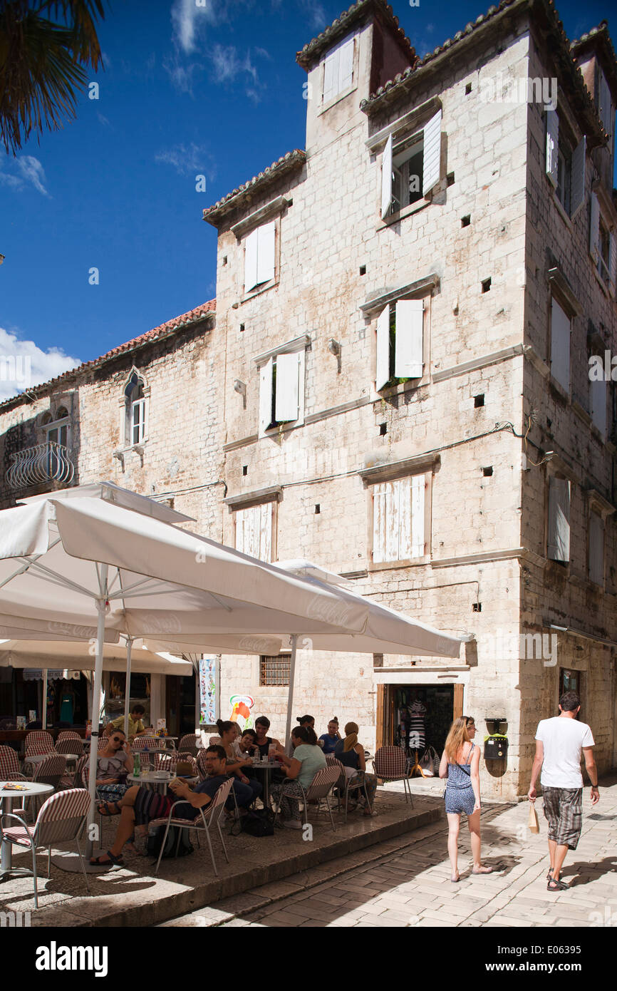 old city center, trogir, dalmatia, croatia, europe Stock Photo
