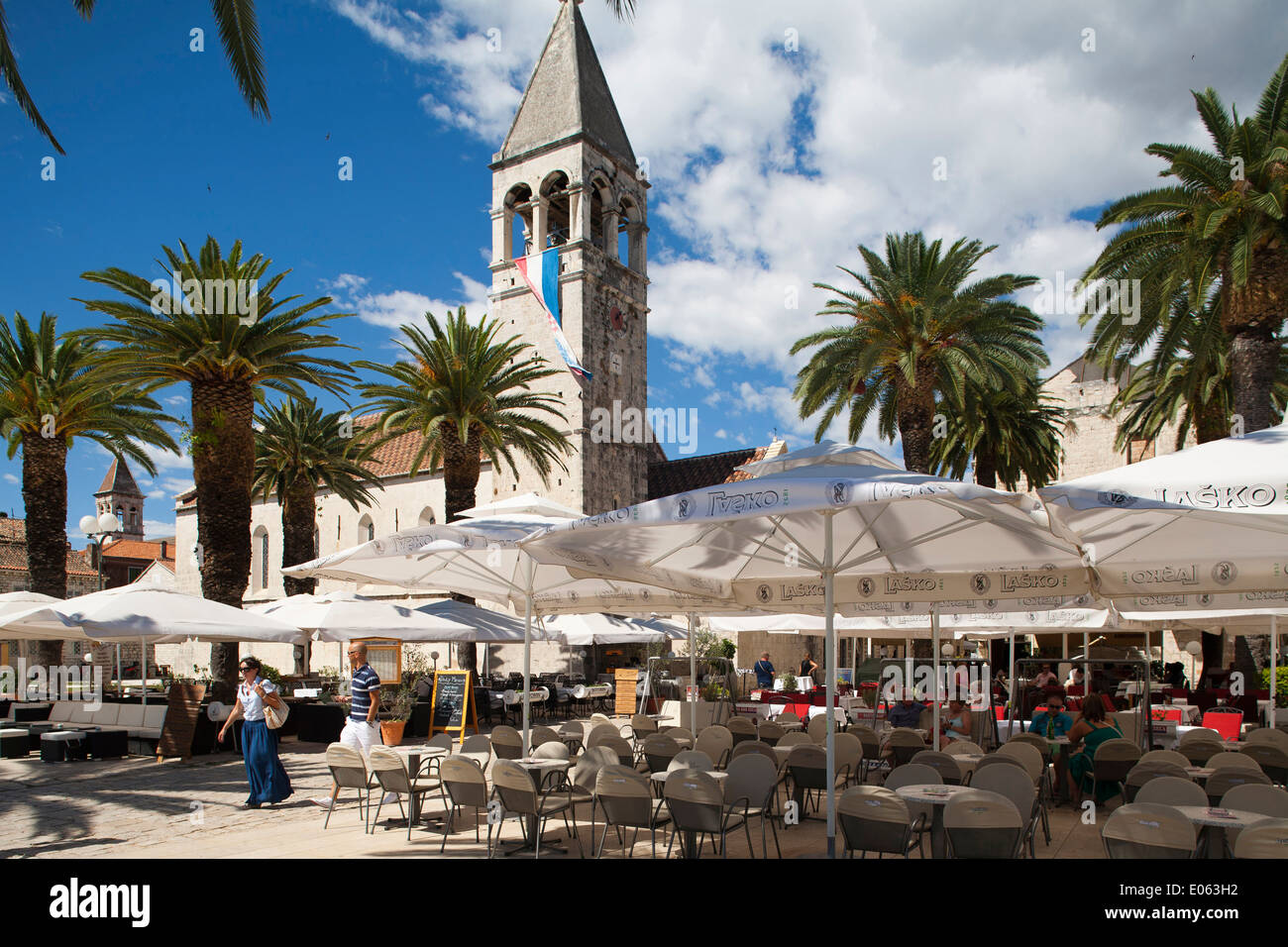 dominican convent, promenade, trogir, dalmatia, croatia, europe Stock Photo