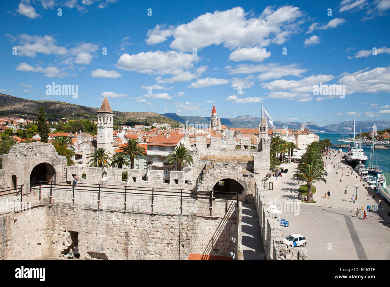 camerlengo fortress and panorama, trogir, dalmatia, croatia, europe Stock Photo