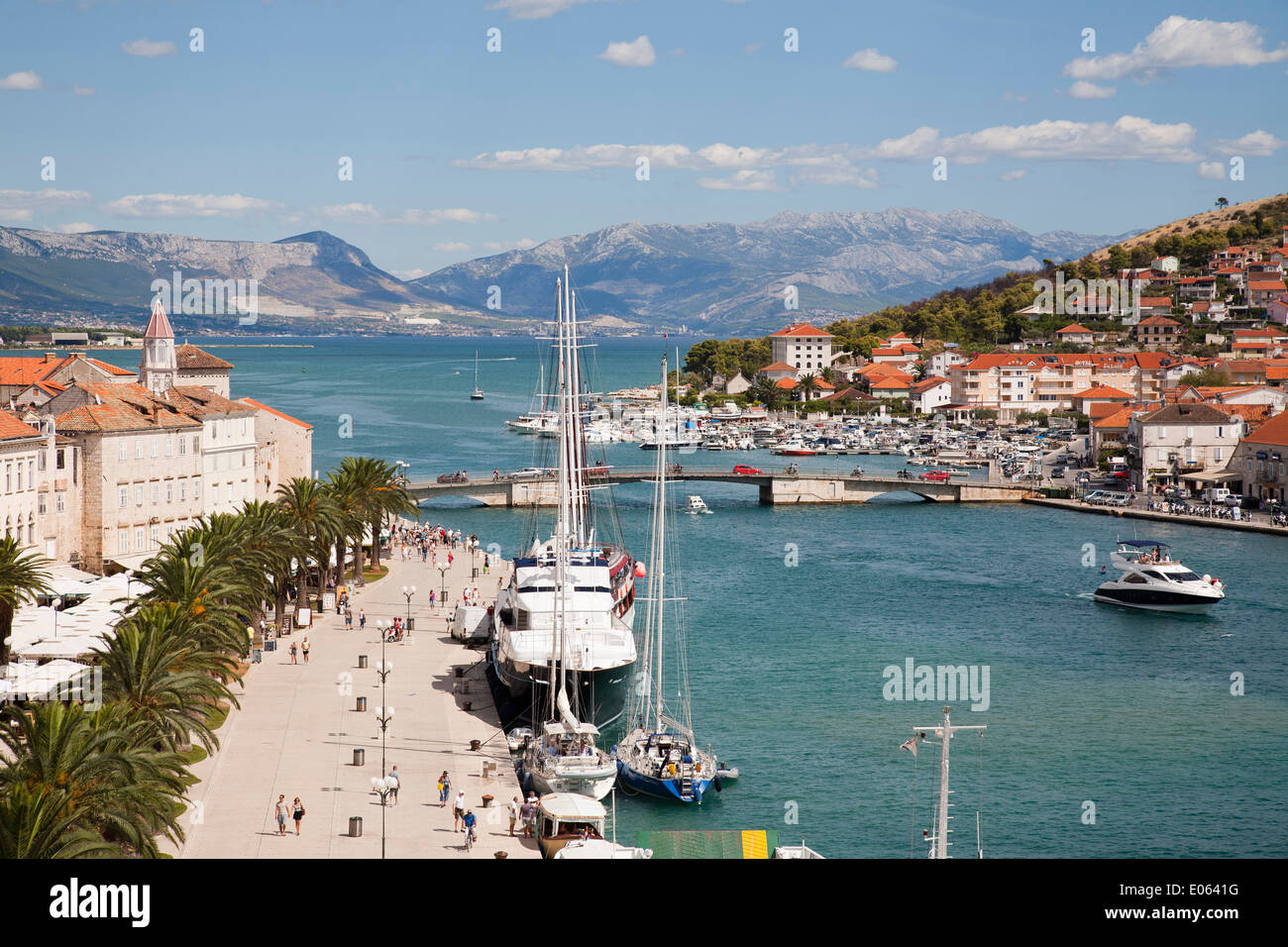 panorama from camerlengo fortress, trogir, dalmatia, croatia, europe Stock Photo