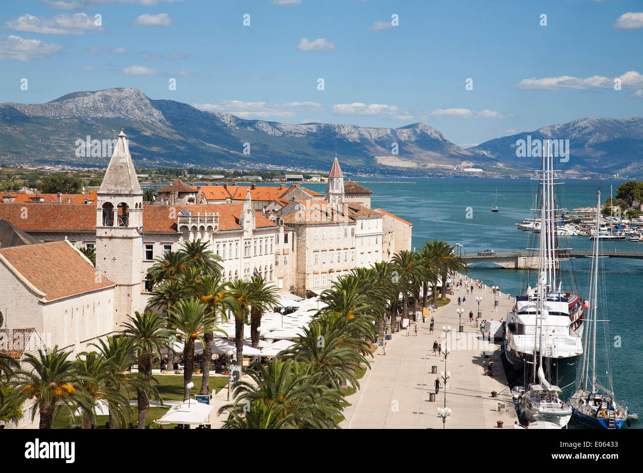 panorama from camerlengo fortress, trogir, dalmatia, croatia, europe Stock Photo