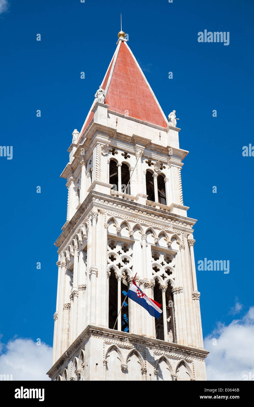 bell tower, cathedral of st lawrence, trogir, dalmatia, croatia, europe Stock Photo