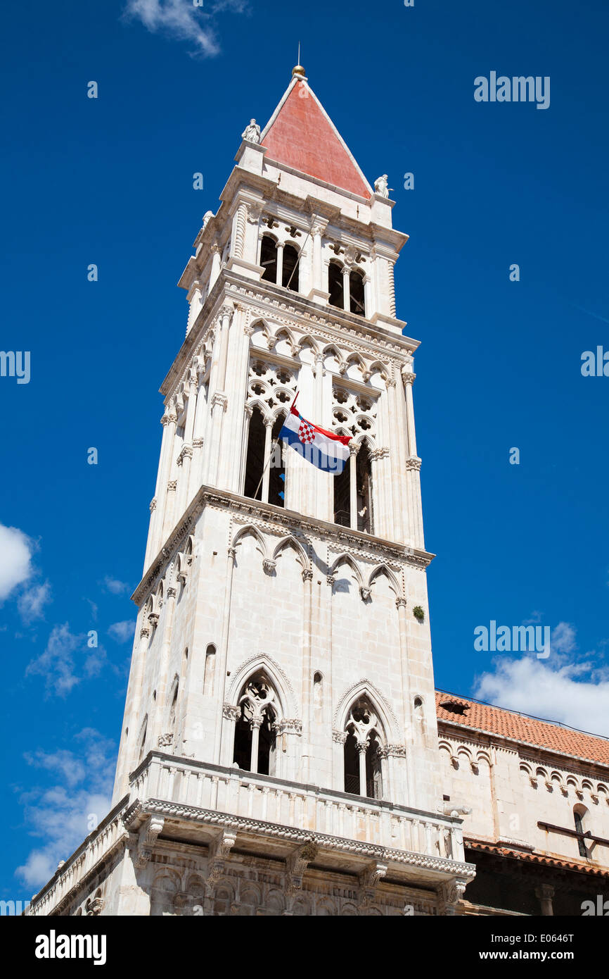 bell tower, cathedral of st lawrence, trogir, dalmatia, croatia, europe Stock Photo
