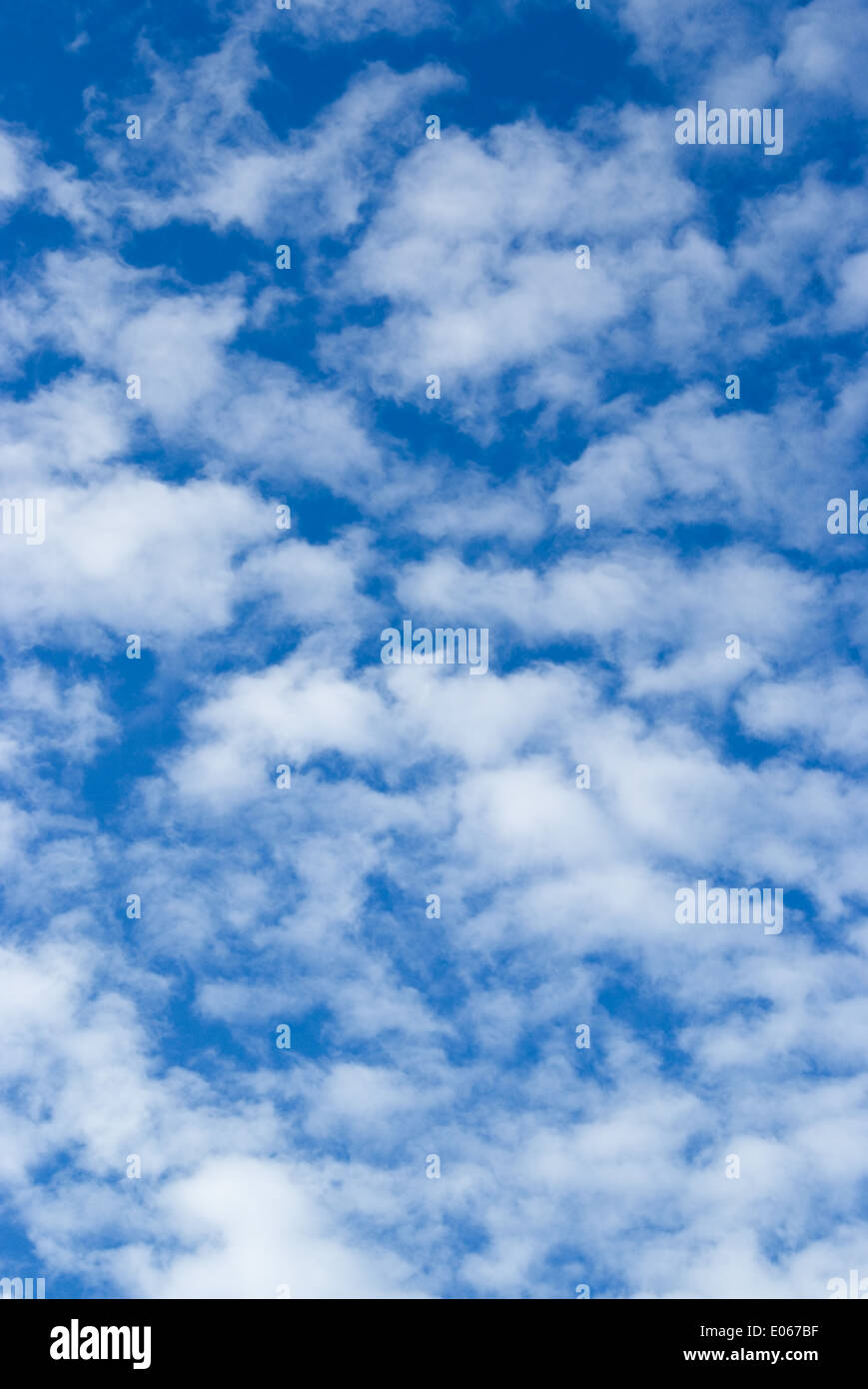 The blue sky and white fluffy clouds Stock Photo - Alamy