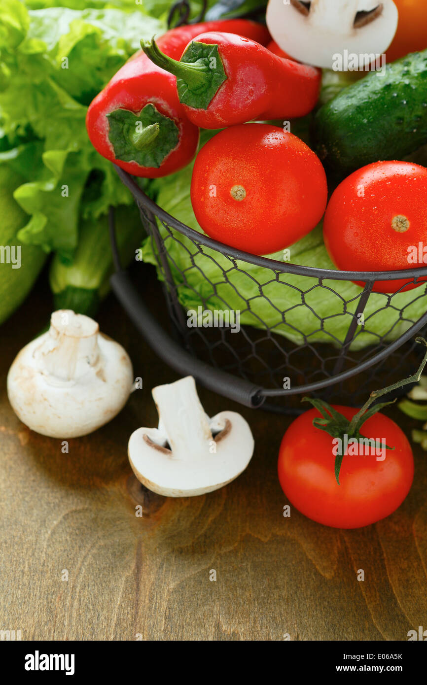 bunch of fresh vegetables, food closeup Stock Photo