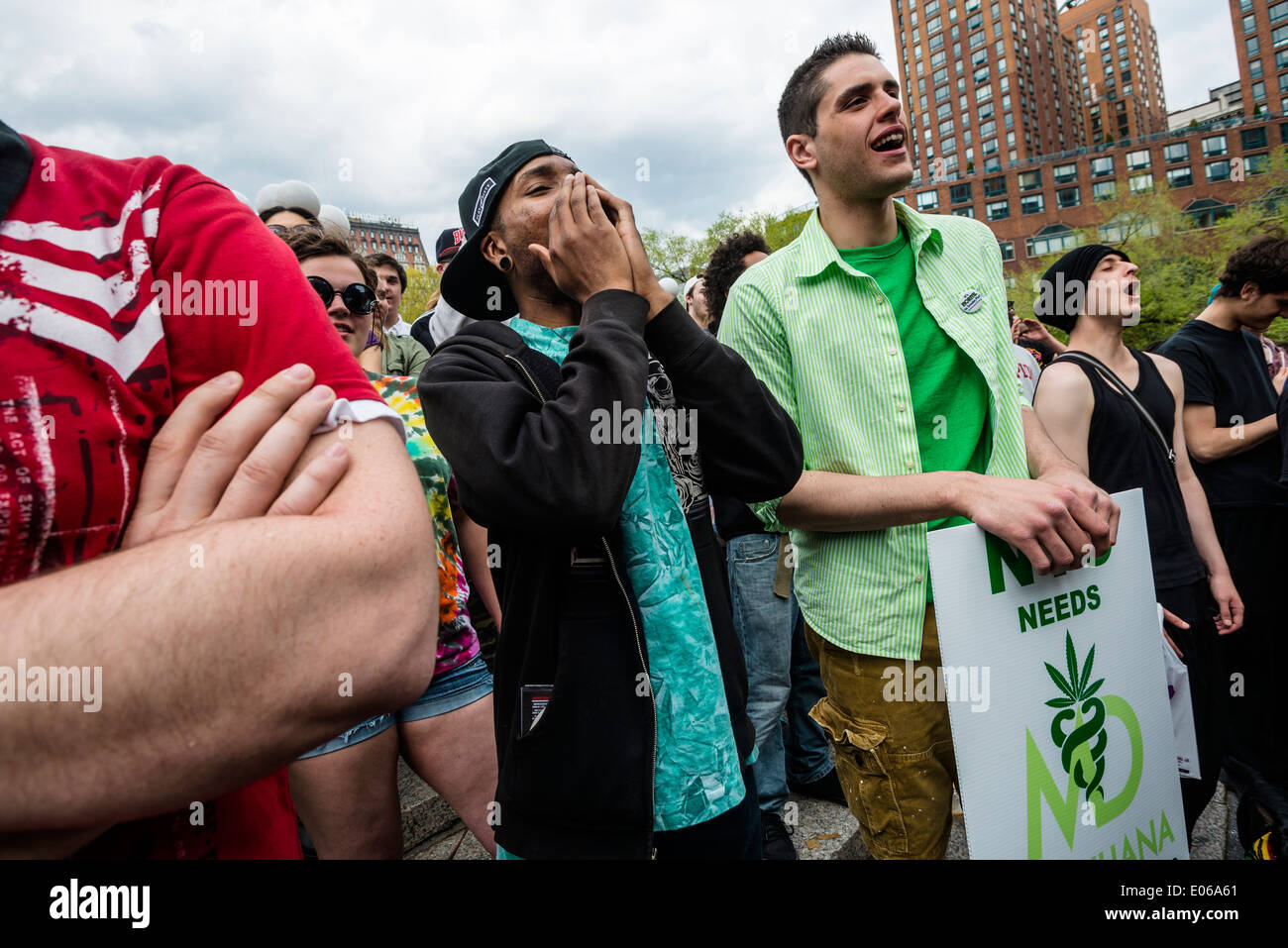 New York, NY - Marijuana advocates celebrate the legalization of Marijuana in Colorado and call for legalization in New York Stock Photo