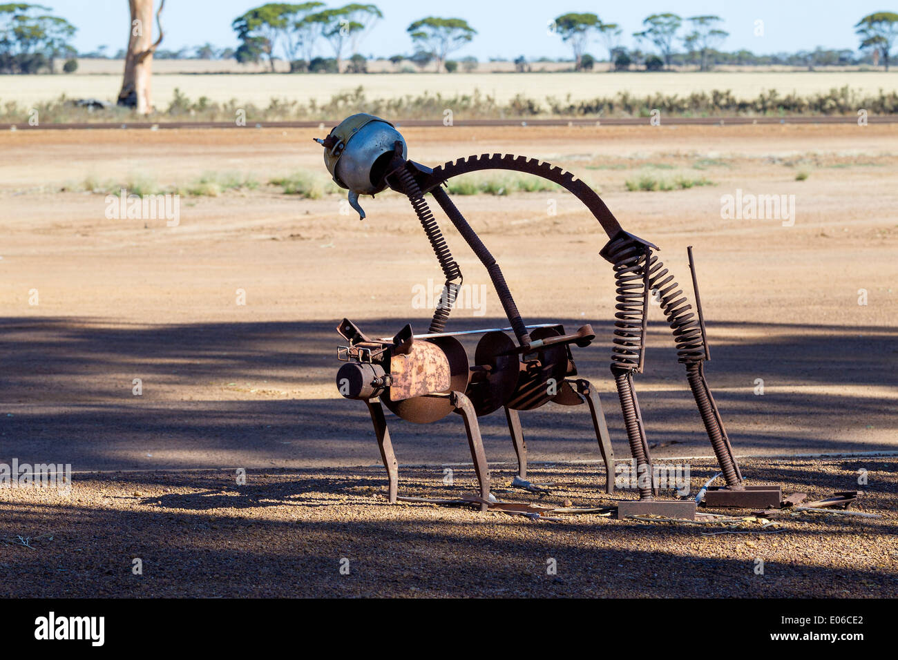 Sculptures made from scrap iron in Hyden West Australia Stock Photo