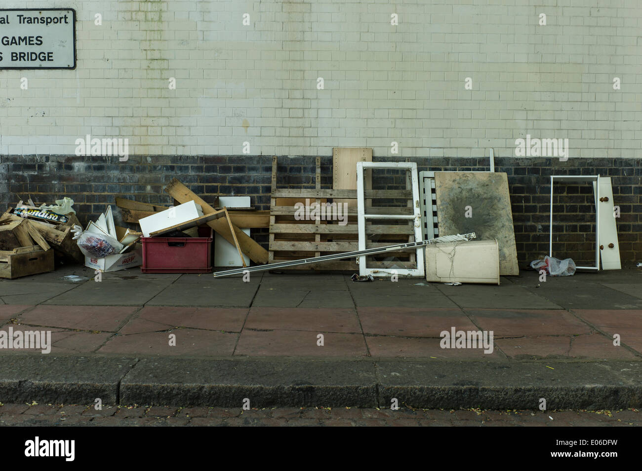 London, UK. 04th May, 2014. London Borough of Barnet, Golders Green NW11 thought of as an affluent area of London has a big problem with fly-tipping. © Rena Pearl/Alamy Live News Stock Photo