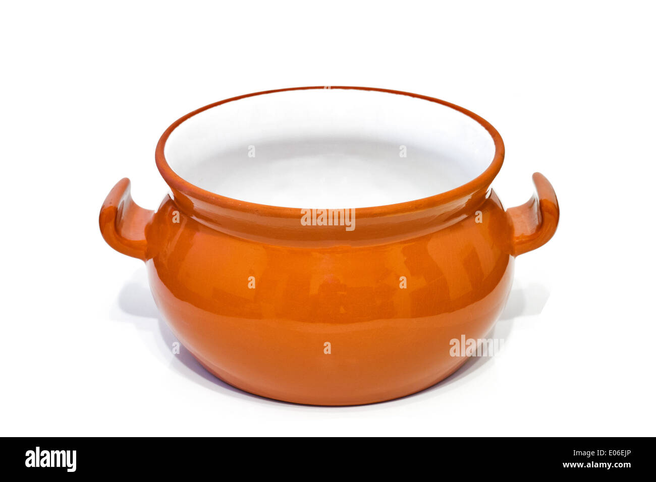 Vintage ceramic pot isolated on white background Stock Photo - Alamy