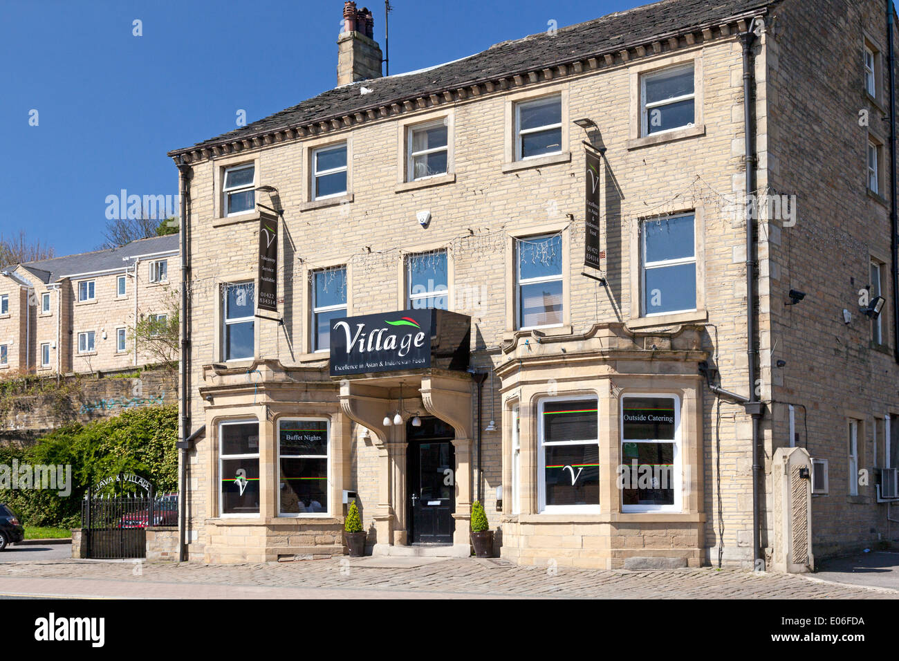 'The Village' Asian restaurant, Sowerby Bridge, West Yorkshire Stock Photo