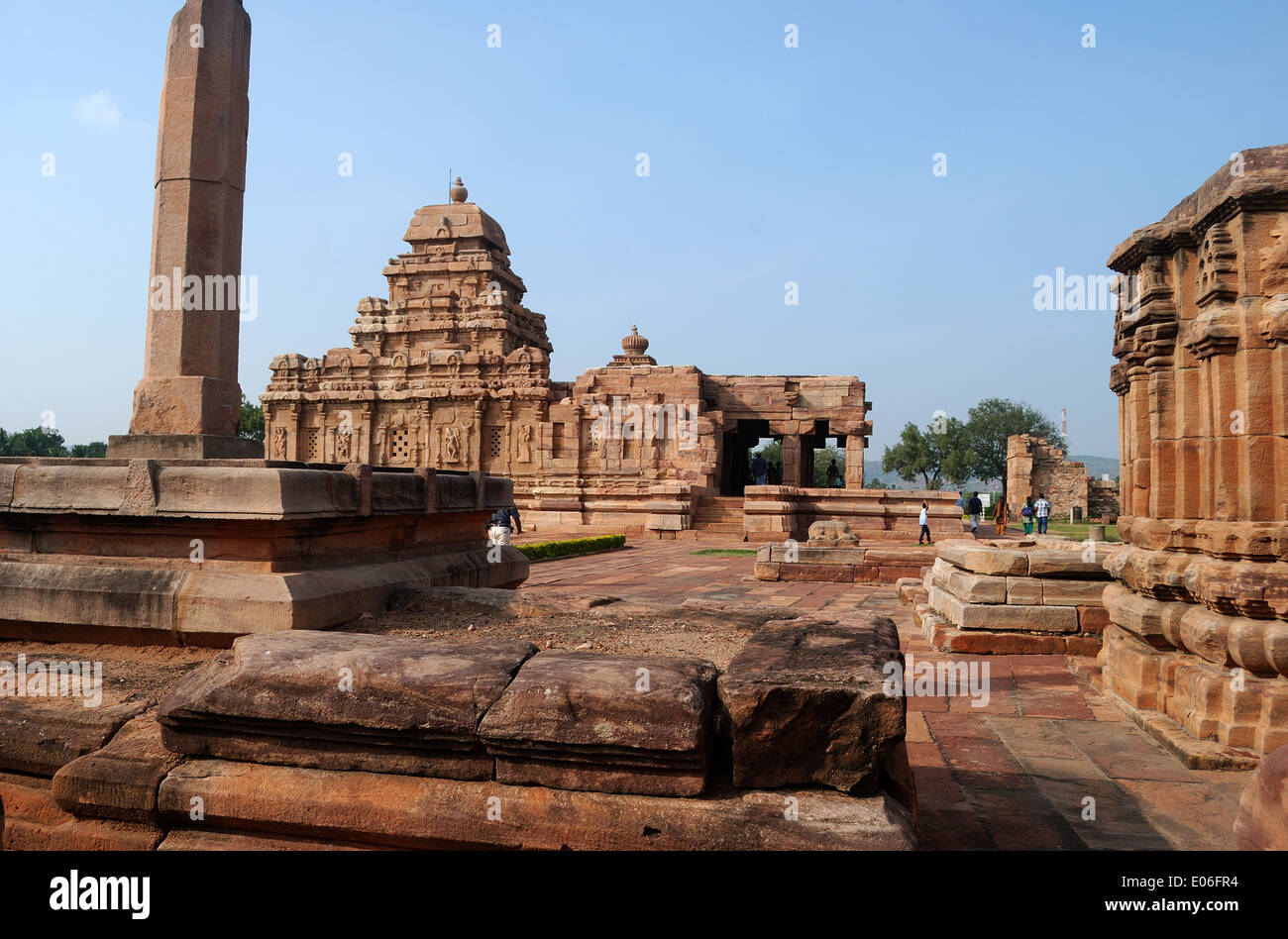pattadakal temples,karnataka,india.This is a unesco world heritage site. Stock Photo