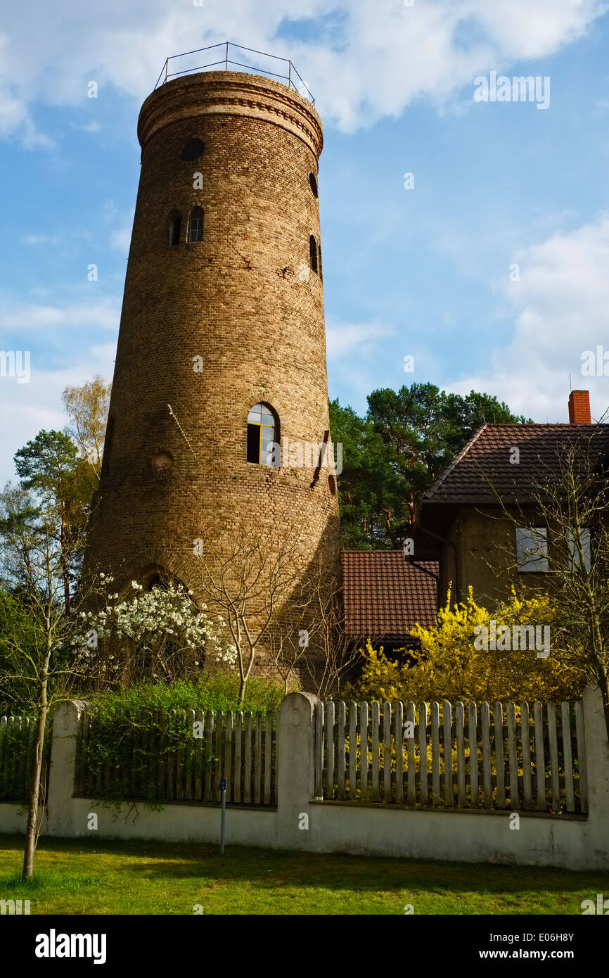 Water tower in Bad Saarow, Brandenburg, Germany Stock Photo
