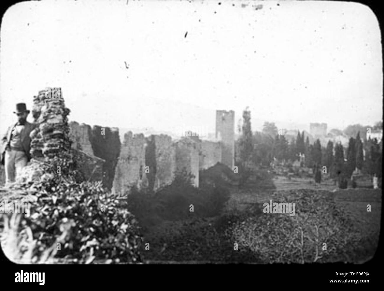 The old town and ramparts Black and White Stock Photos & Images - Alamy