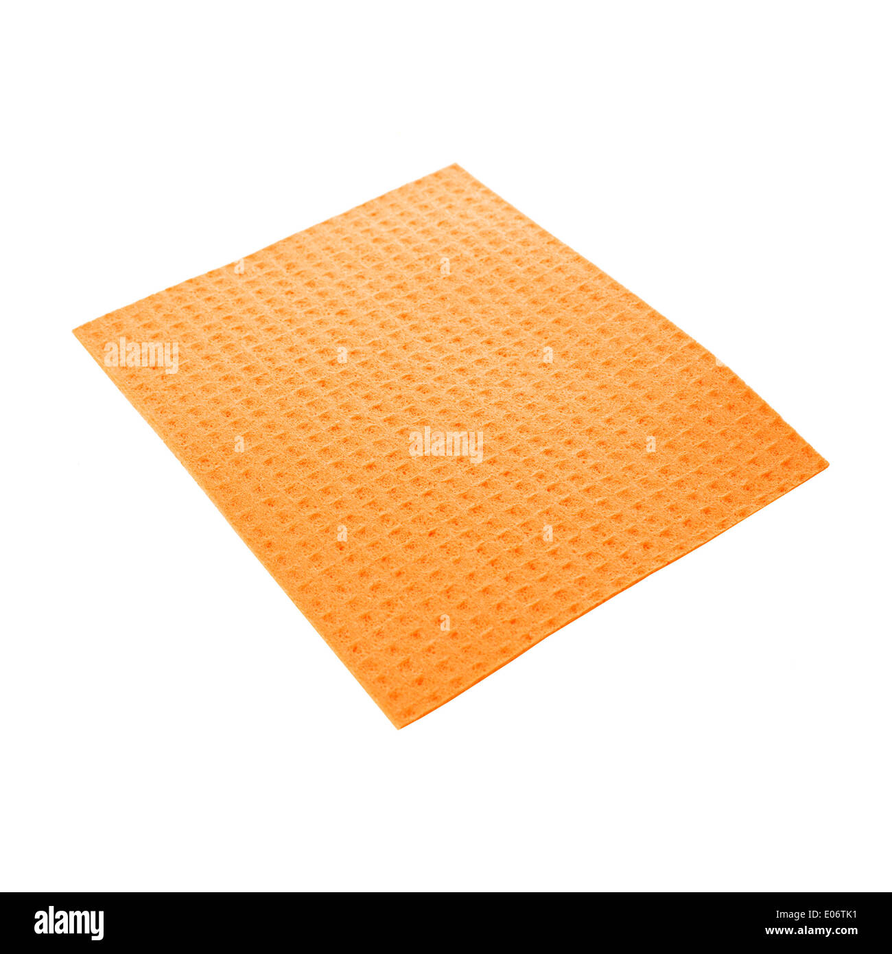 Cleaning wipe. Kitchen rag of soft cloth for cleaning the house on white background Stock Photo