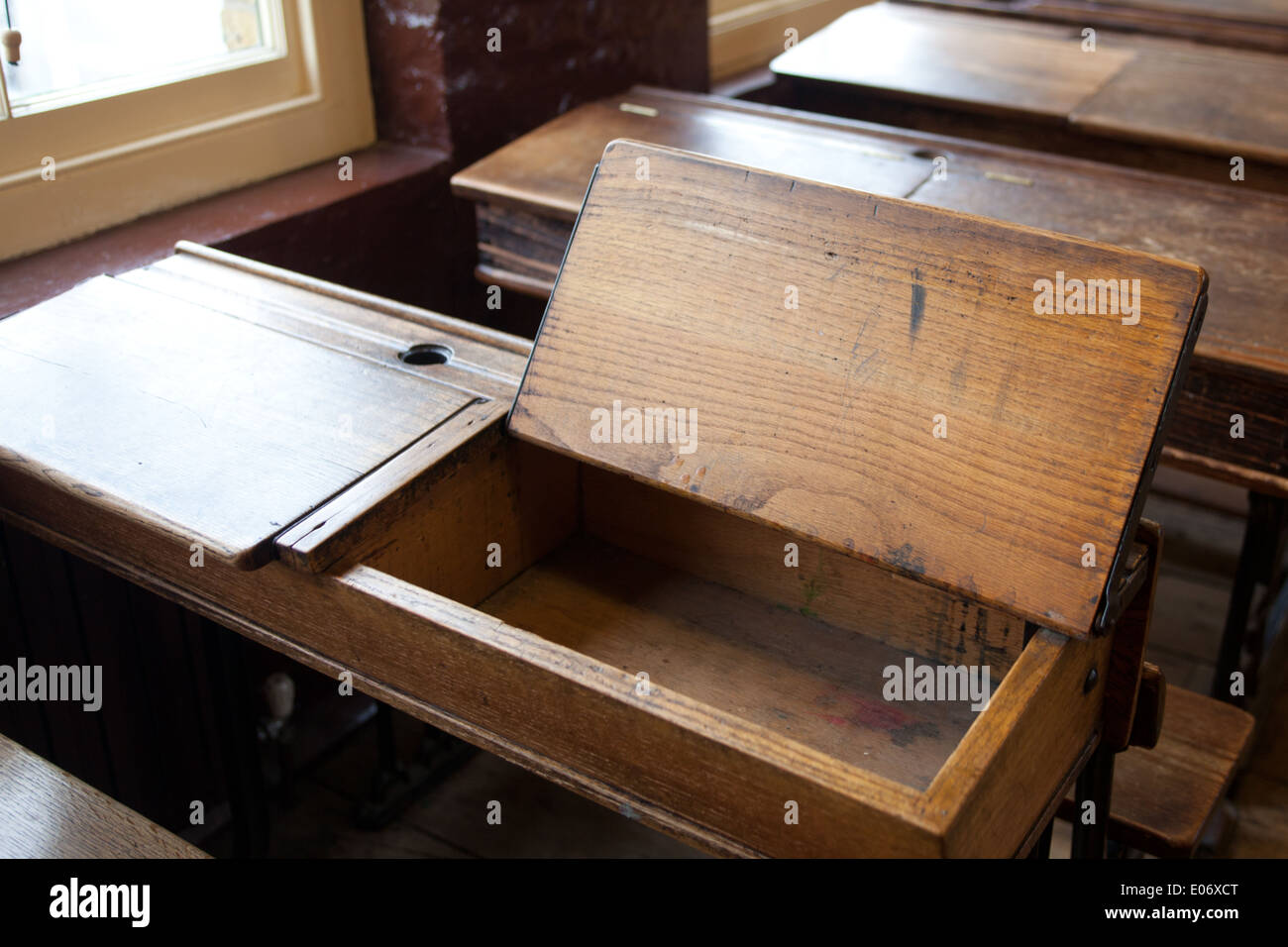 Victorian School Desk With Lid Open Stock Photo 68993928 Alamy