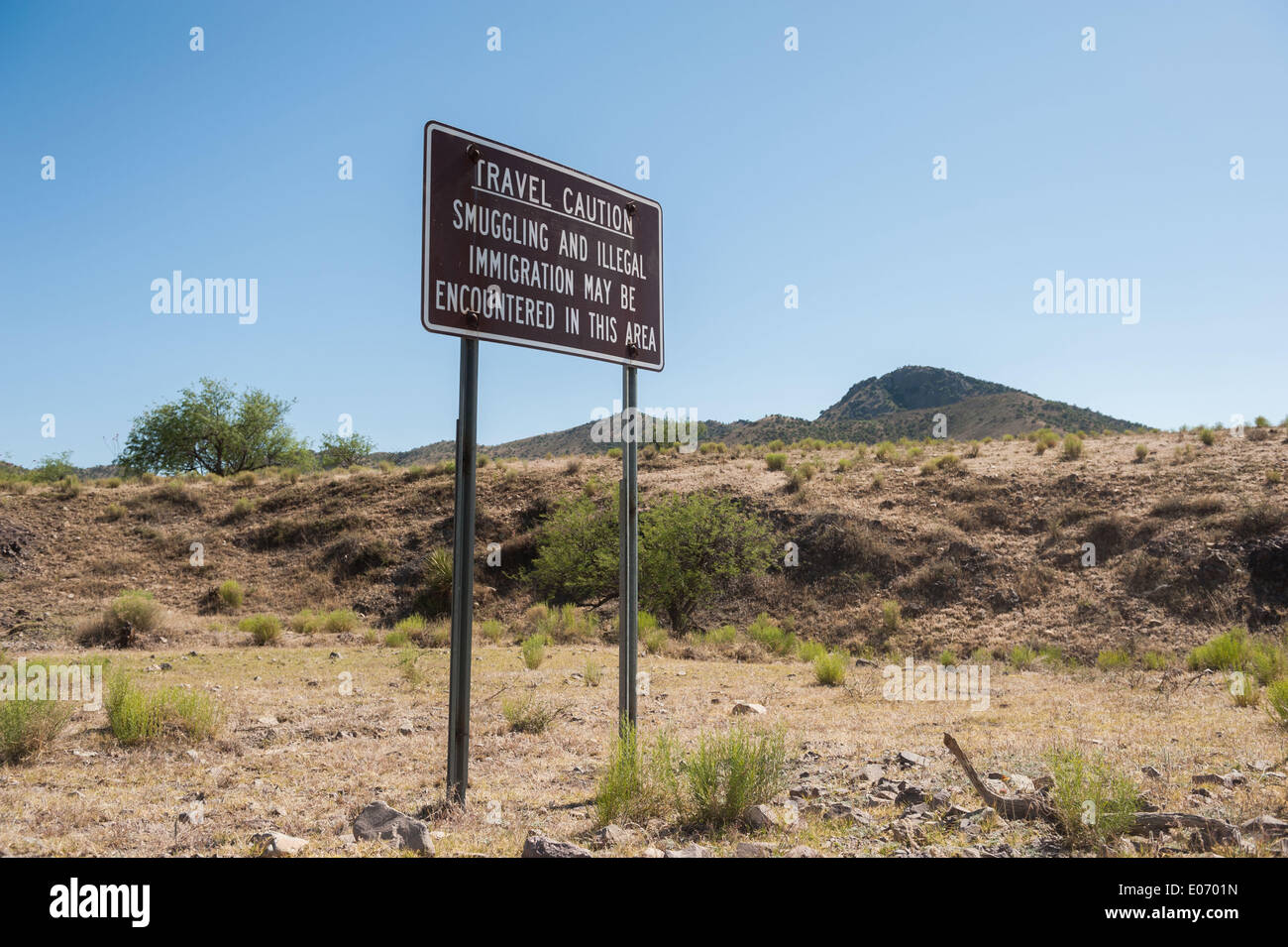 Arivaca, Arizona, USA. 29th Apr, 2014. A sign in Coronado National